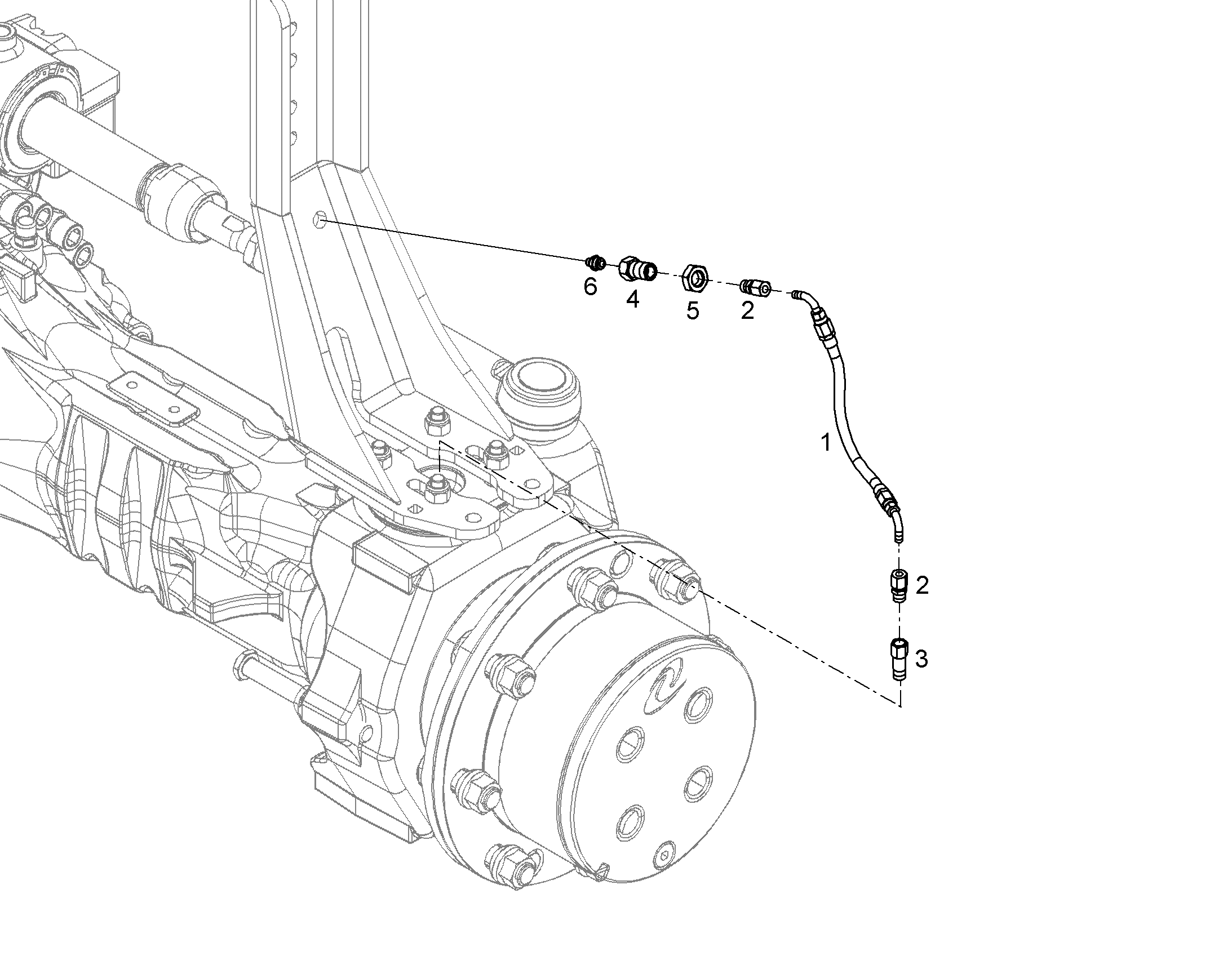 ШТУЦЕР РЕЗЬБ.Д/ПЕРЕГОРОДКИ M14X1,5-M10X1 12216242 LIEBHERR