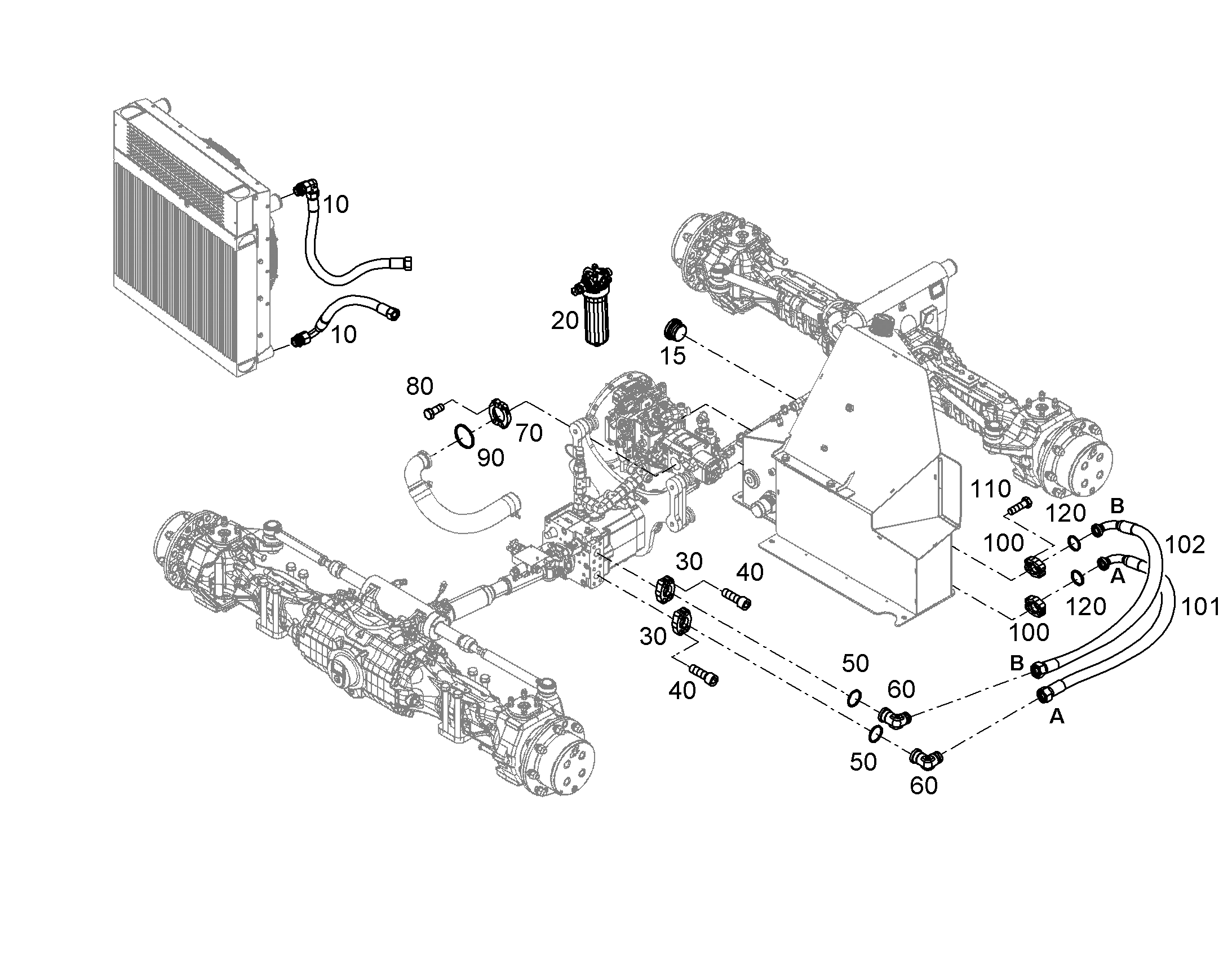 МОНТ. ЧАСТИ БАКА ГИДР.СИСТ. 12424589 LIEBHERR