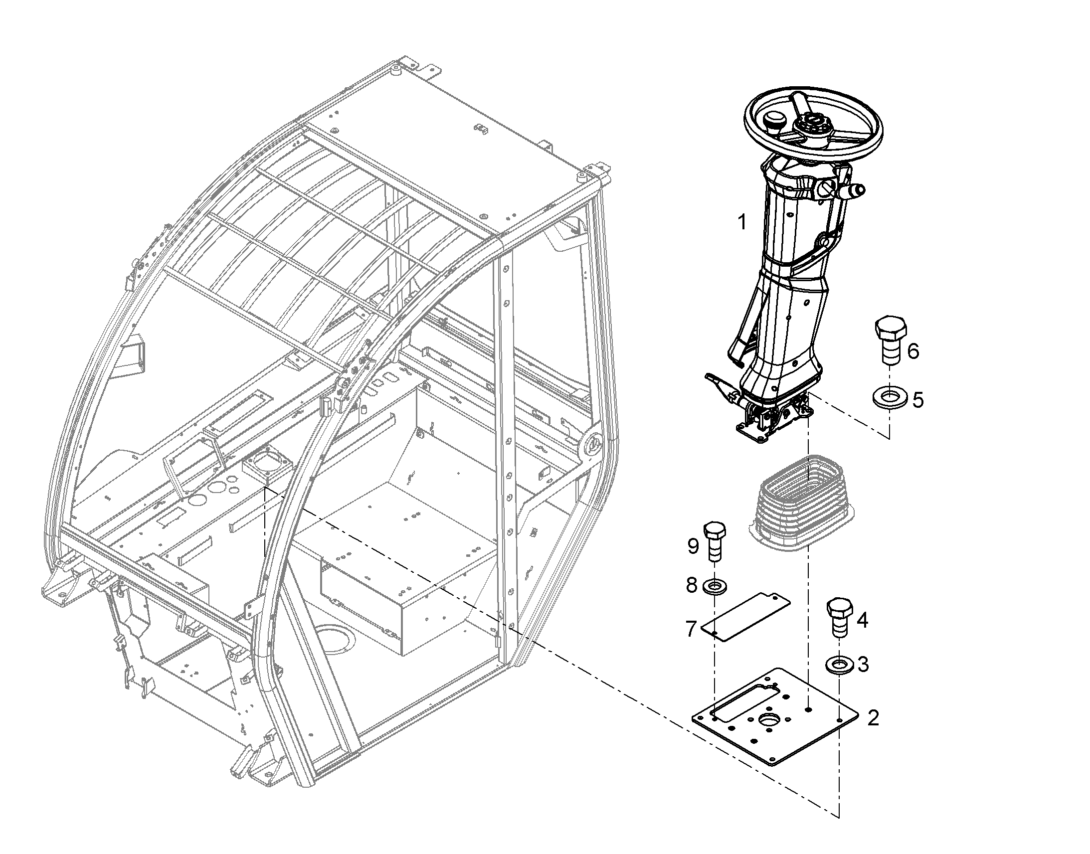 КОЛОНКА РУЛЕВАЯ 12511946 LIEBHERR