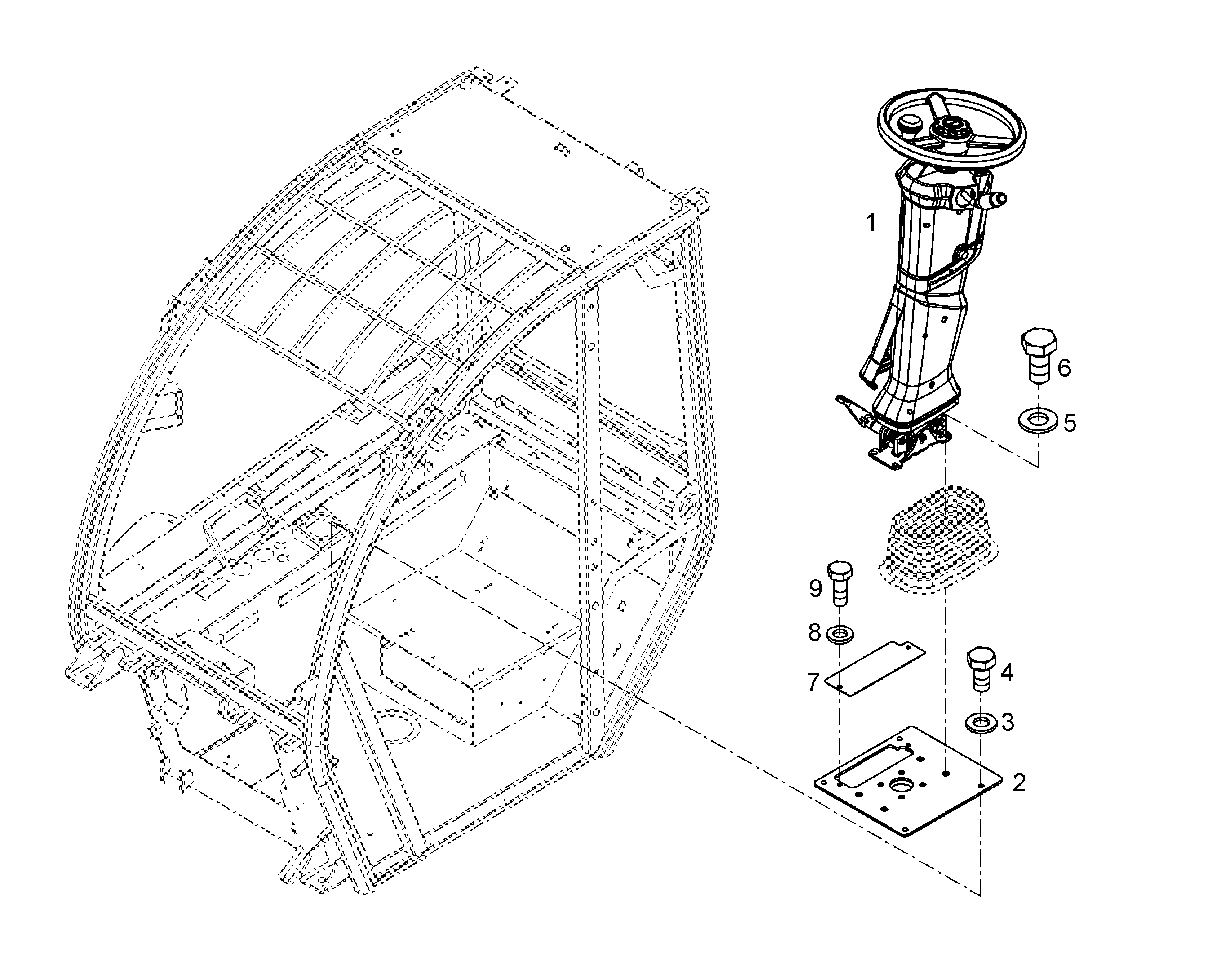 КОЛОНКА РУЛЕВАЯ 12492878 LIEBHERR
