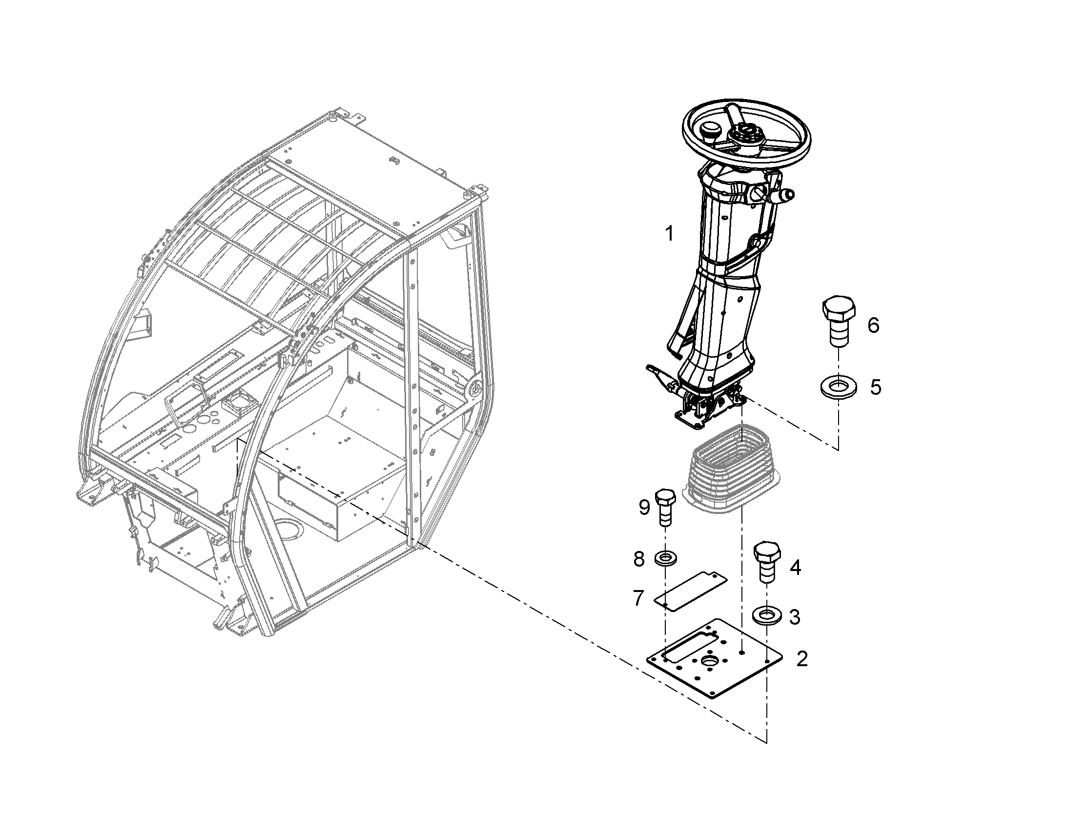 КОЛОНКА РУЛЕВАЯ 12559554 LIEBHERR