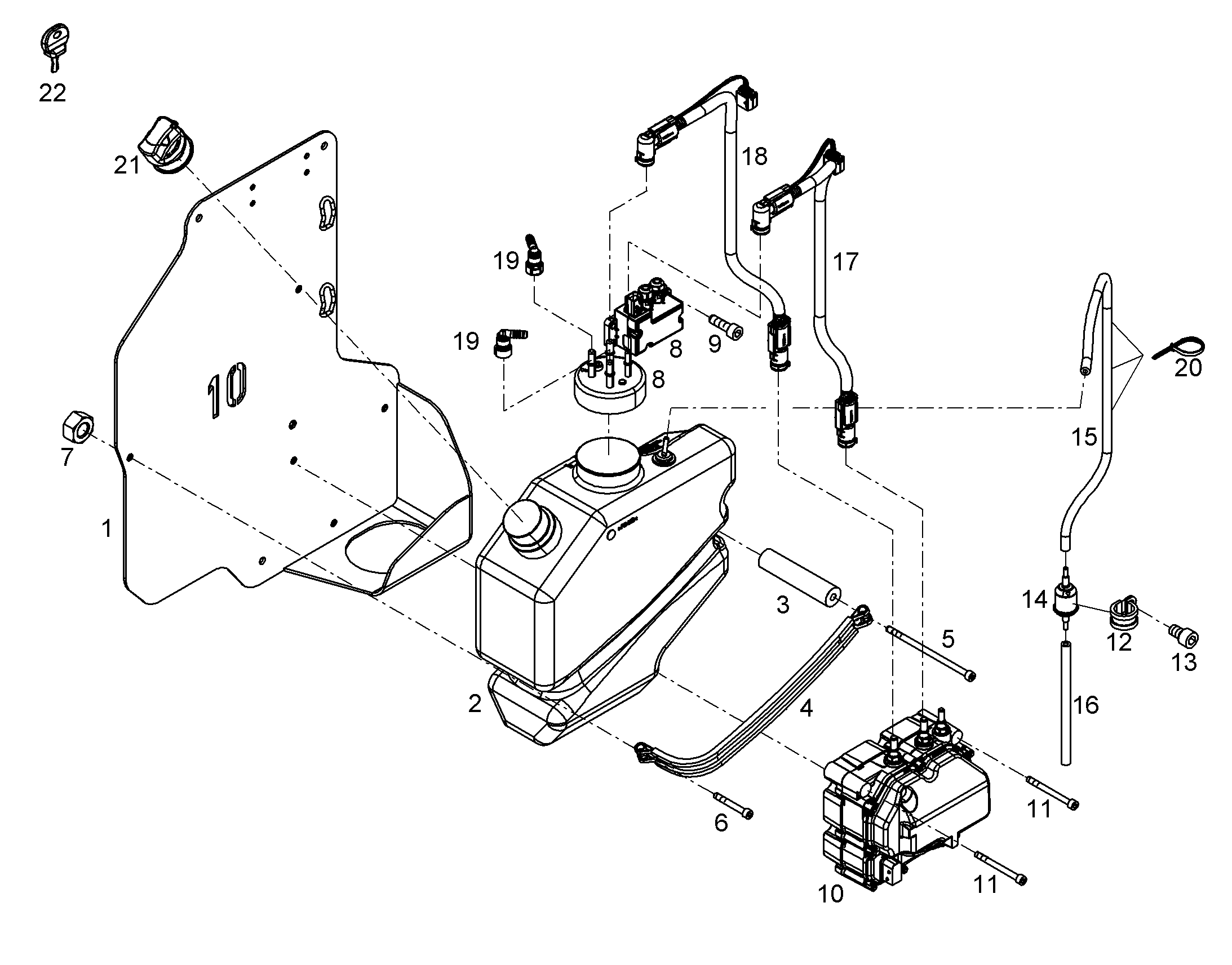 ЗАПОРНОЕ УСТРОЙСТВО БАКА d=40 12241414 LIEBHERR
