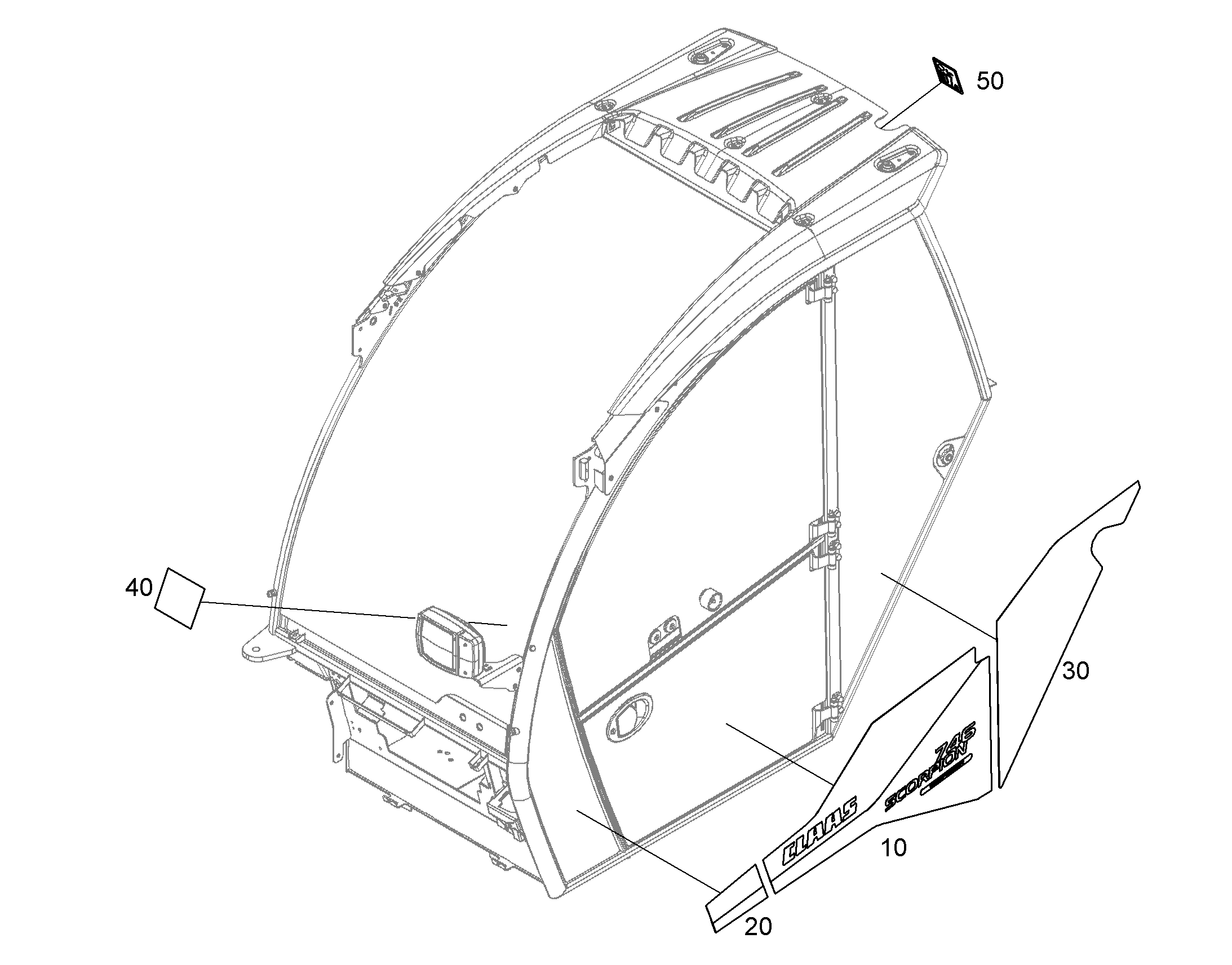НАКЛЕЙКА 550mmX745mm 12459170 LIEBHERR