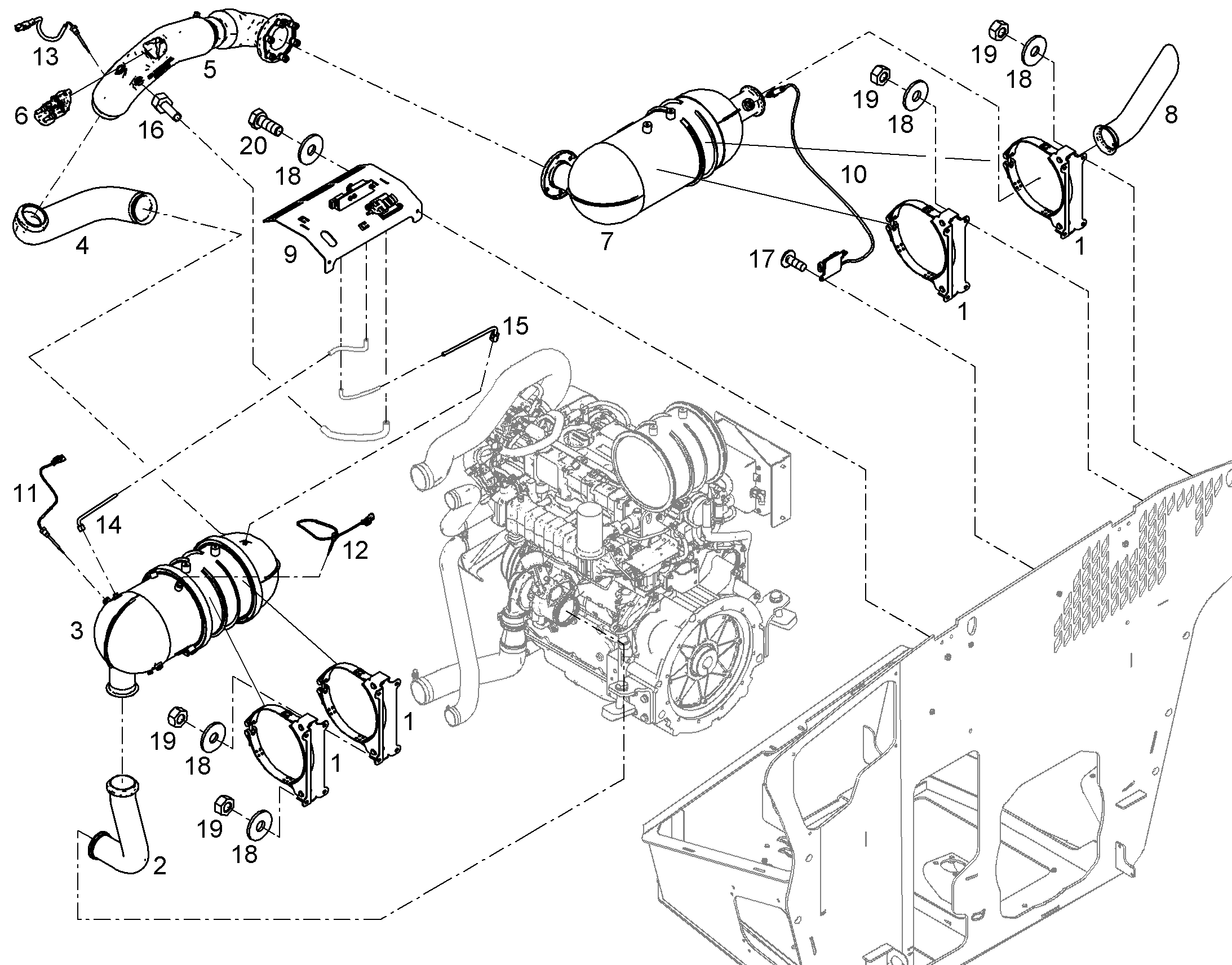 SCR КАТАЛИЗАТОР 12207679 LIEBHERR