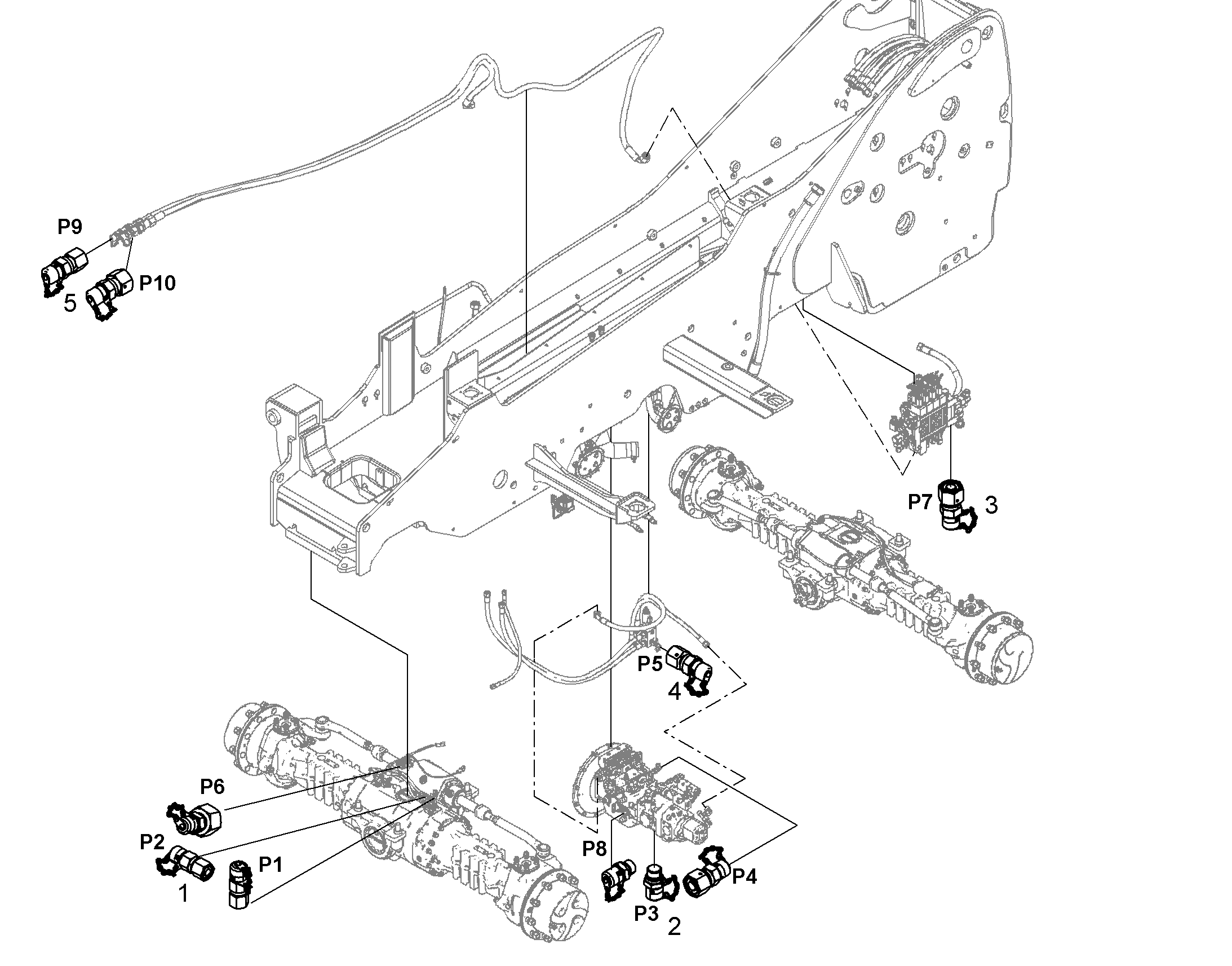 ИЗМЕРИТЕЛЬНЫЕ ПОДКЛЮЧЕНИЯ 12580463 LIEBHERR