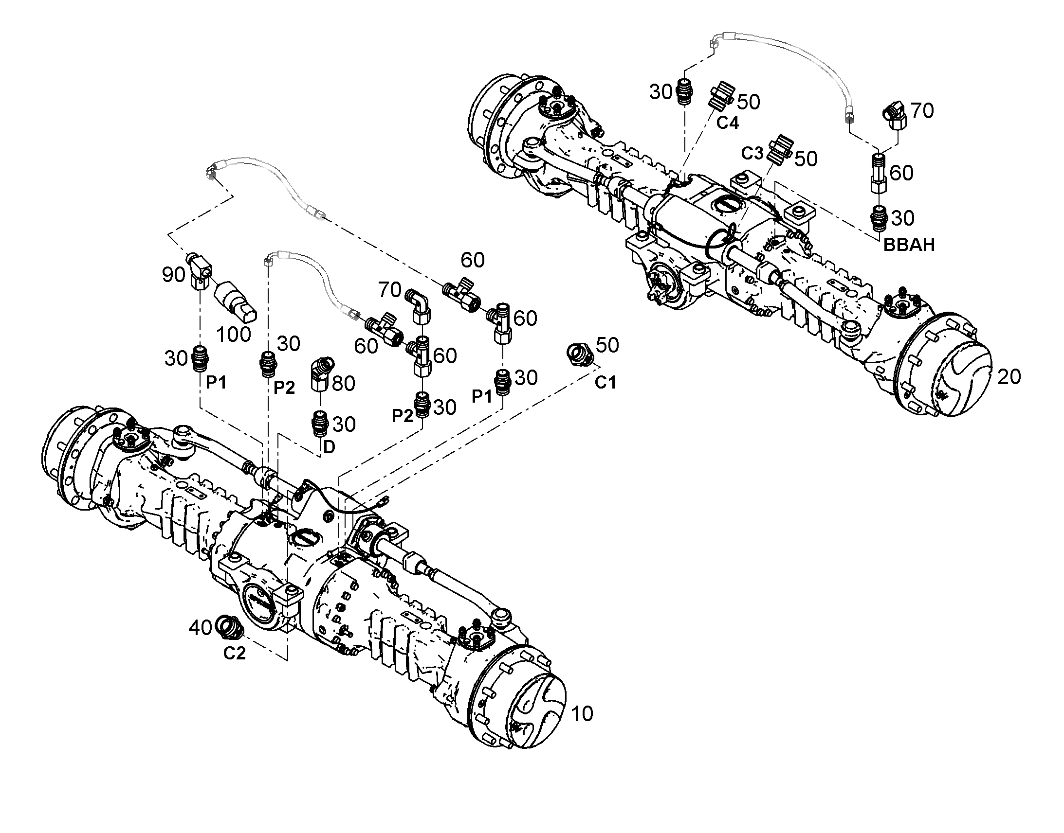 ПЕРЕДНЯЯ ОСЬ 12208620 LIEBHERR