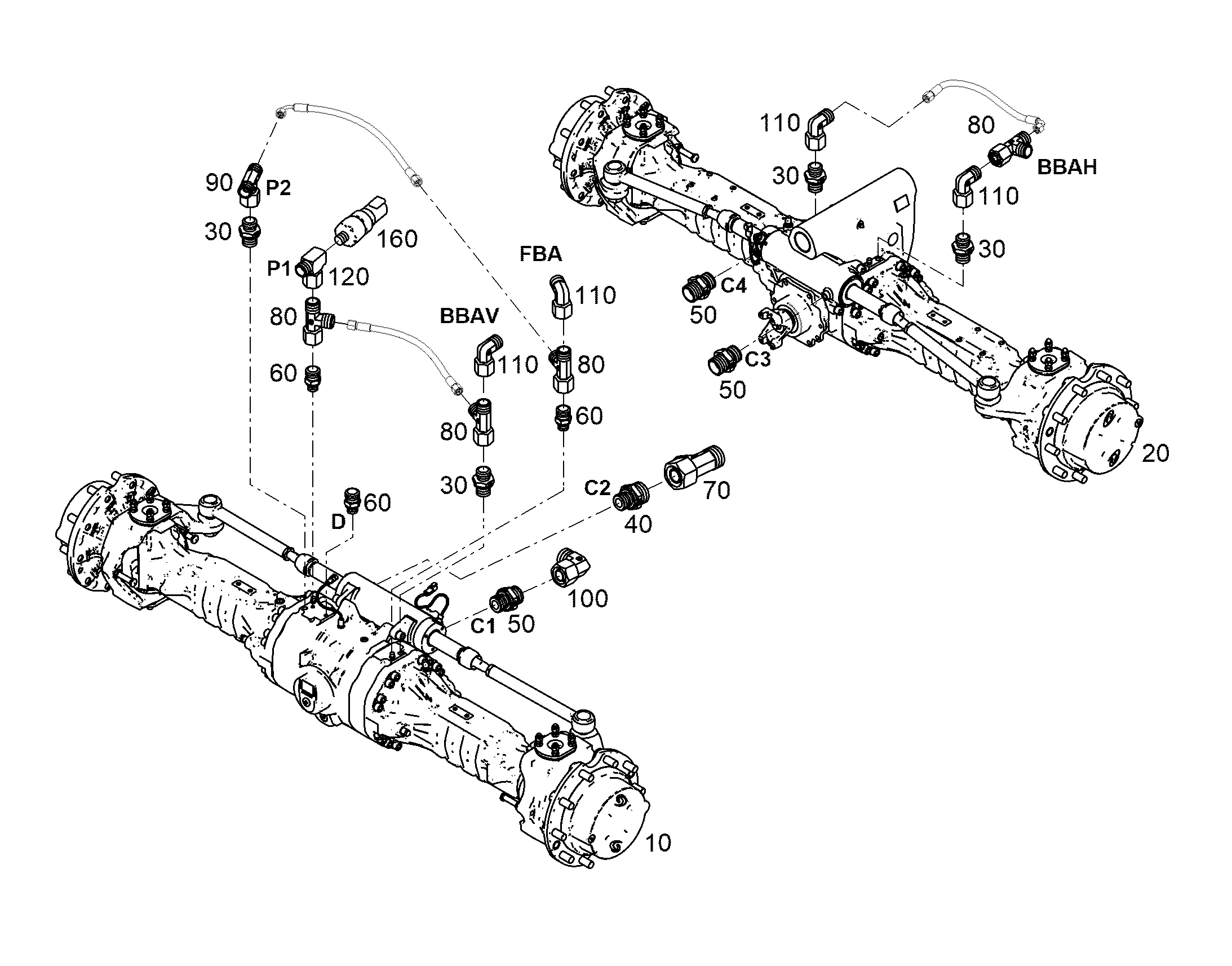 ЗАДНЯЯ ОСЬ 12699113 LIEBHERR