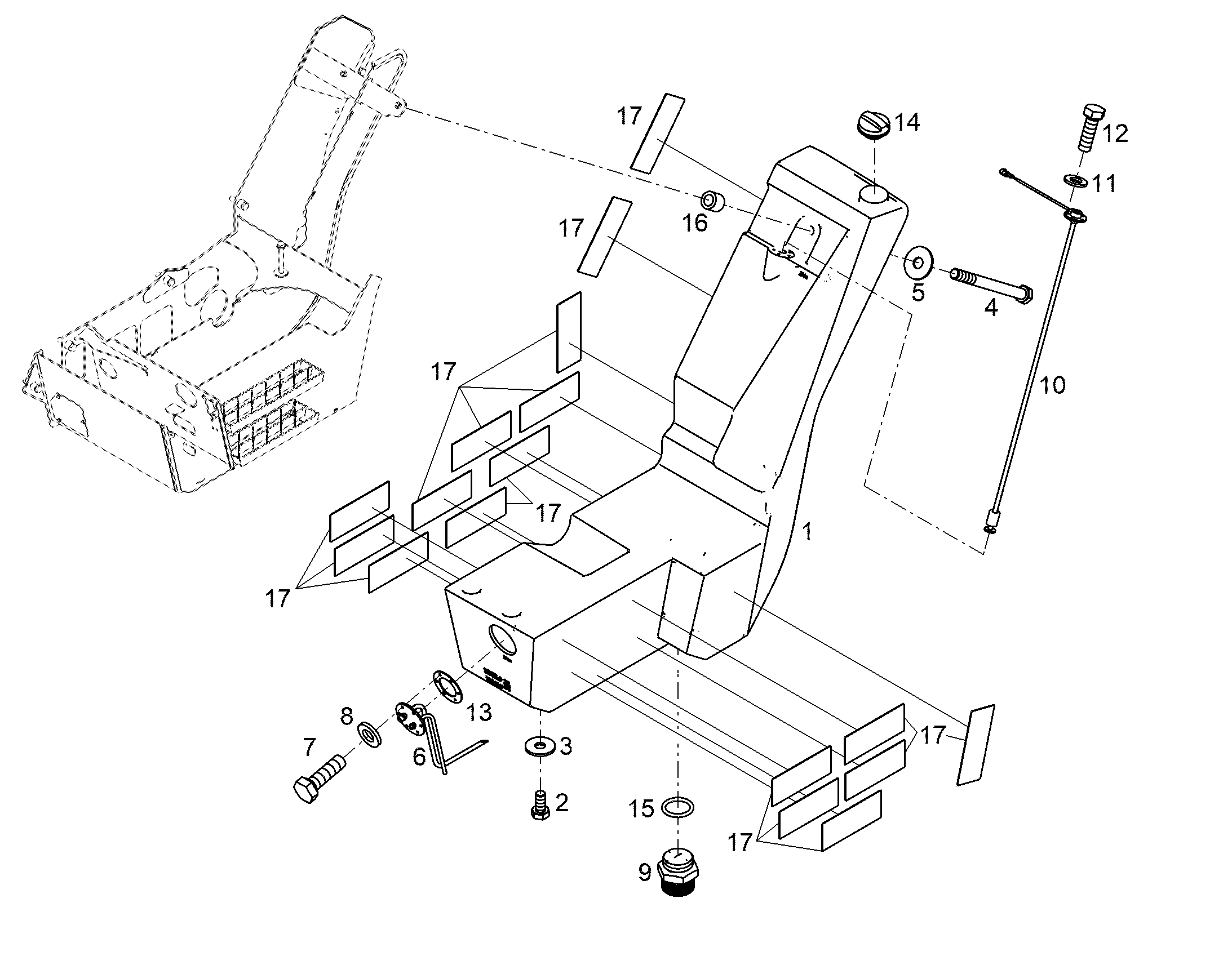 ЗАПОРНОЕ УСТРОЙСТВО БАКА d=65 12233244 LIEBHERR