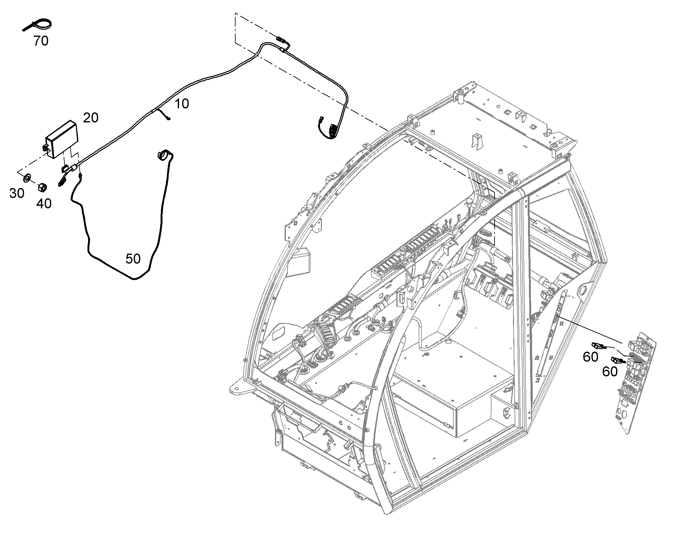 CABLE SET KIT ANTI-THEFT W-P3-WS-F 12466484 LIEBHERR