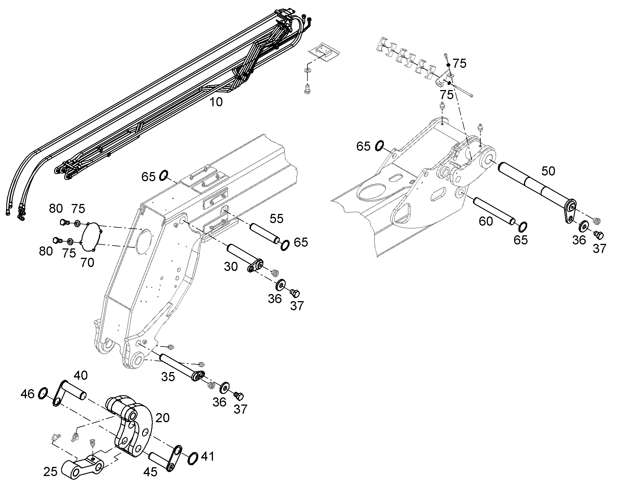 РЫЧАГ ПОВОРОТНЫЙ 12435650 LIEBHERR