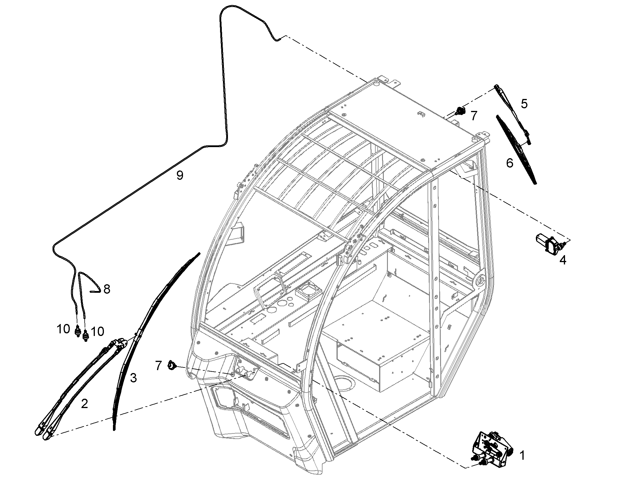 РЫЧАГ СТЕКЛООЧИСТИТЕЛЯ L=380mm 12225768 LIEBHERR