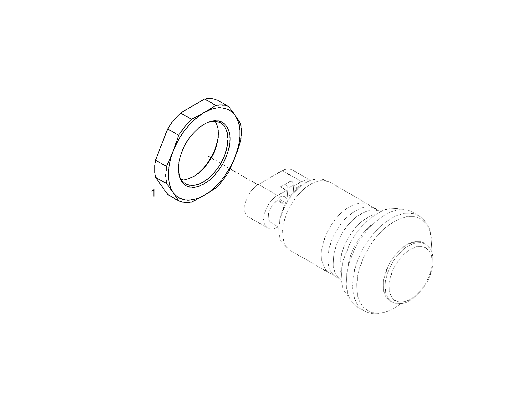 ГАЙКА M30X1 12243076 LIEBHERR