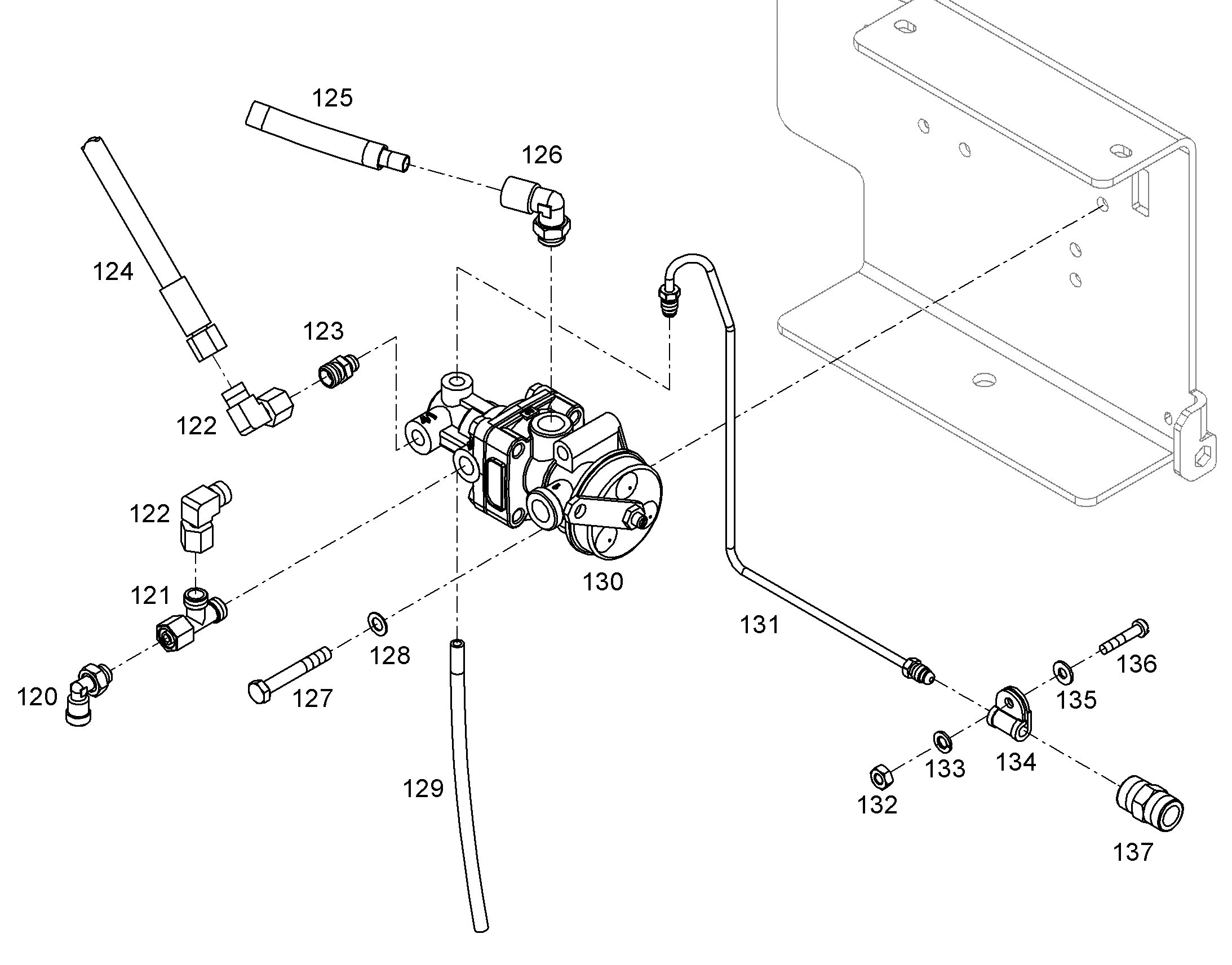 СКОБА ДЛЯ КРЕПЛЕНИЯ ТРУБЫ 12244319 LIEBHERR