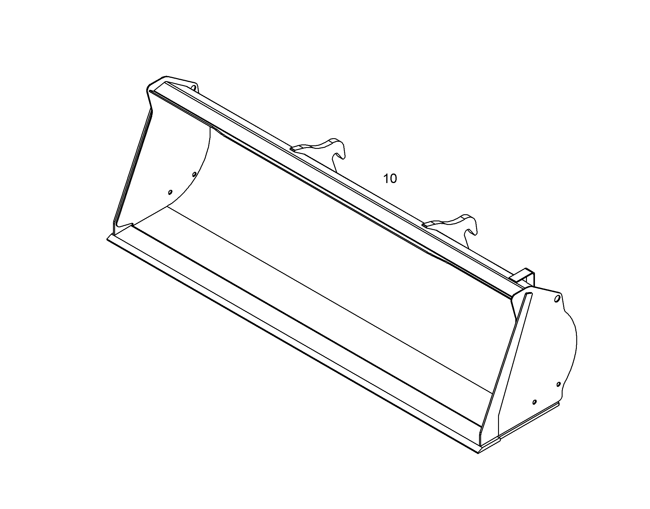 КОВШ ДЛЯ ЛEГКИХ ГРУЗОВ 2400mm 2m³ 12241725 LIEBHERR