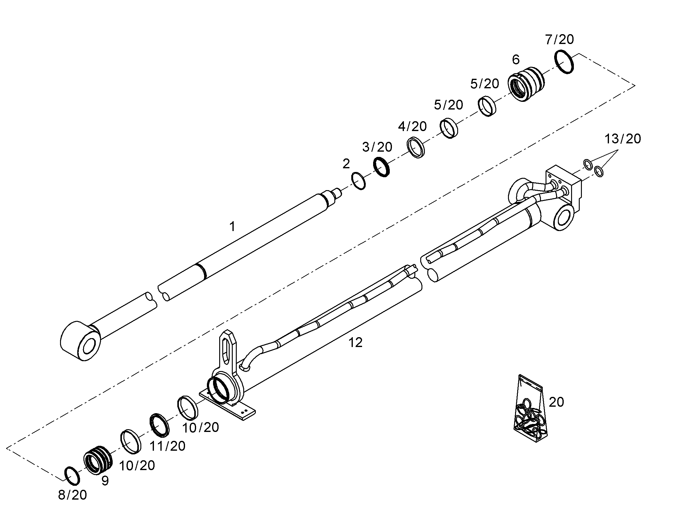 ТРУБКА ЦИЛИНДРА 12245372 LIEBHERR