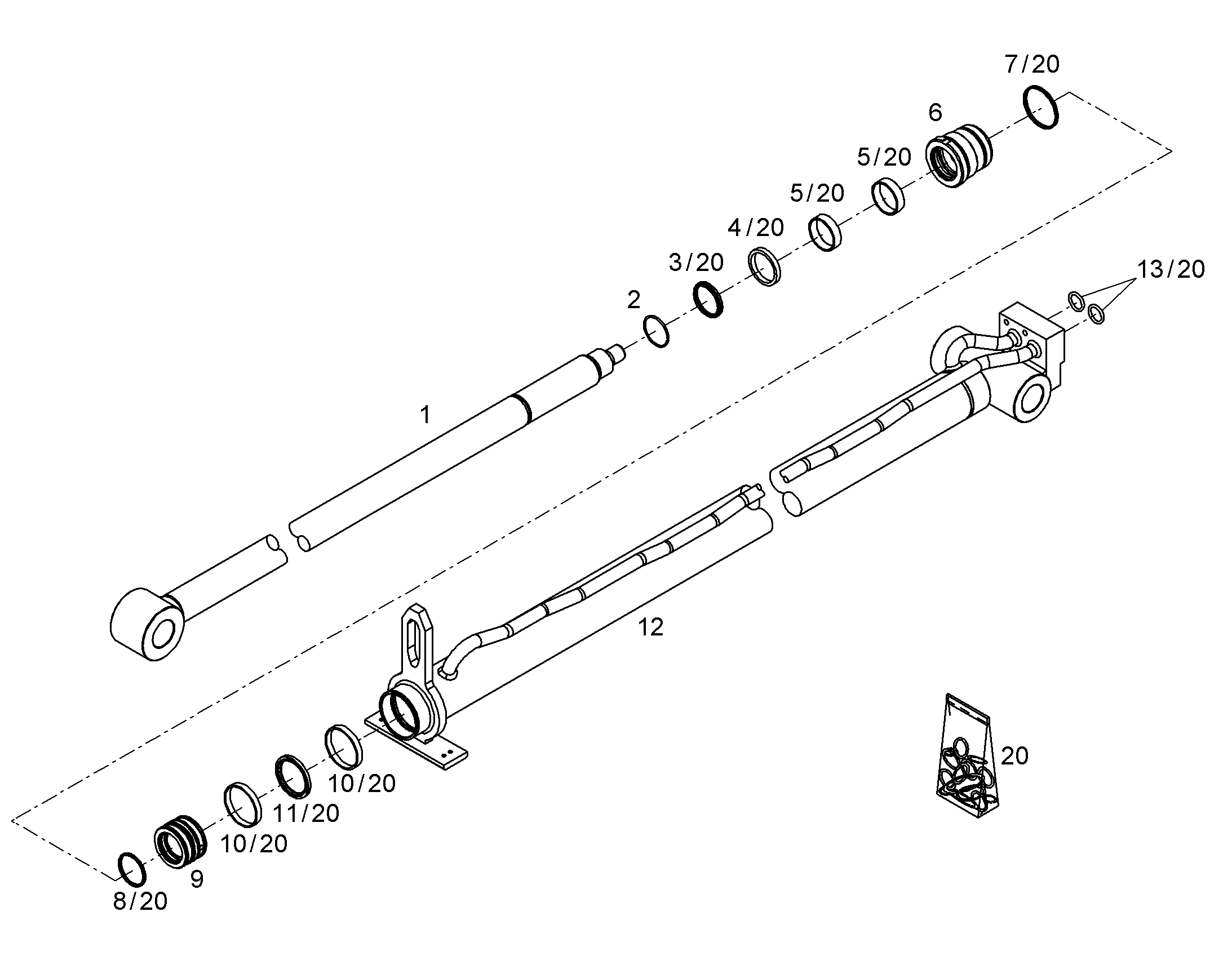 ТРУБКА ЦИЛИНДРА 12245253 LIEBHERR