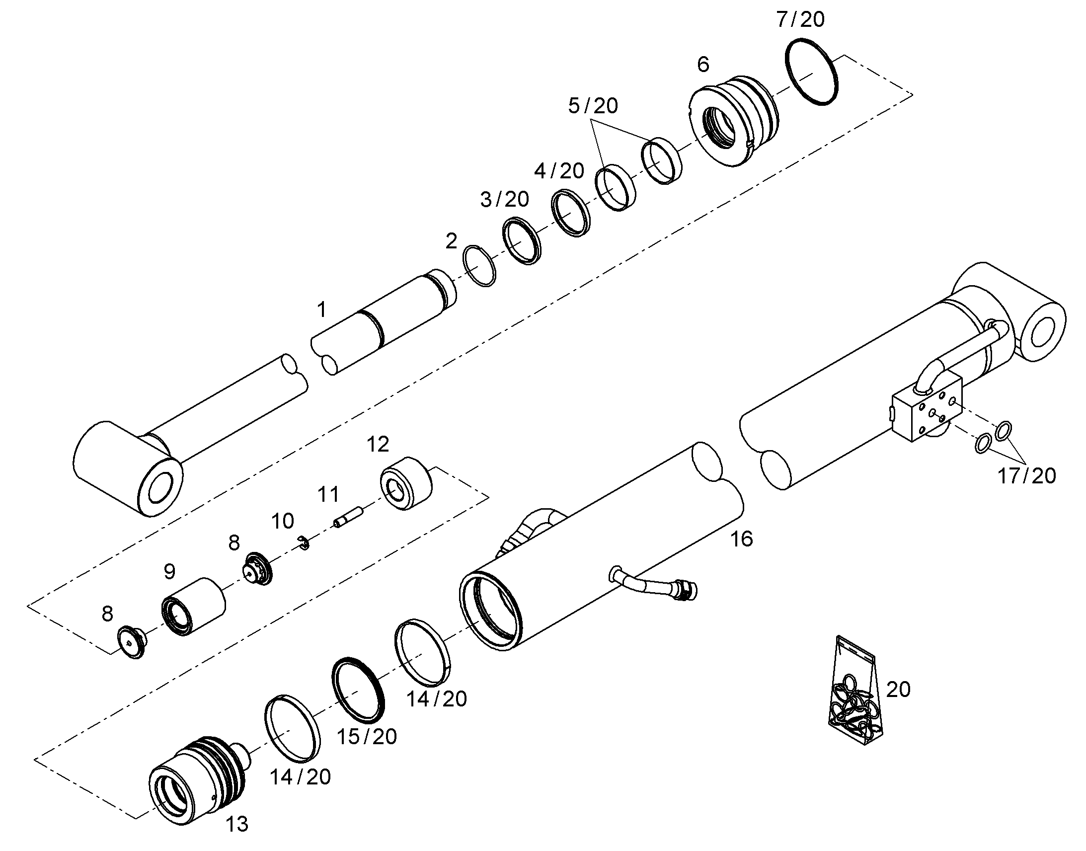 ТРУБКА ЦИЛИНДРА 12245510 LIEBHERR