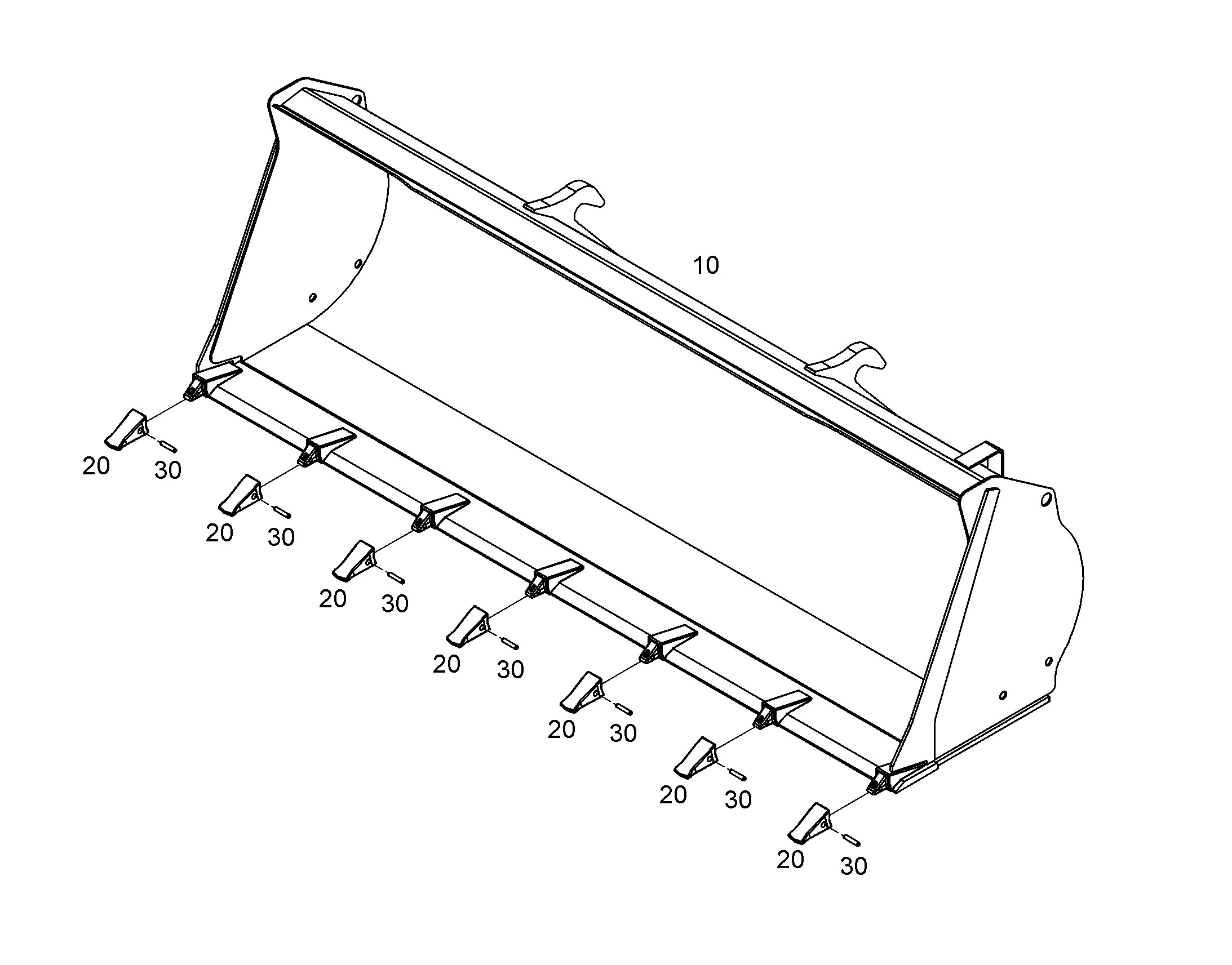 КОВШ 2490mm 0,9m³ 12545849 LIEBHERR