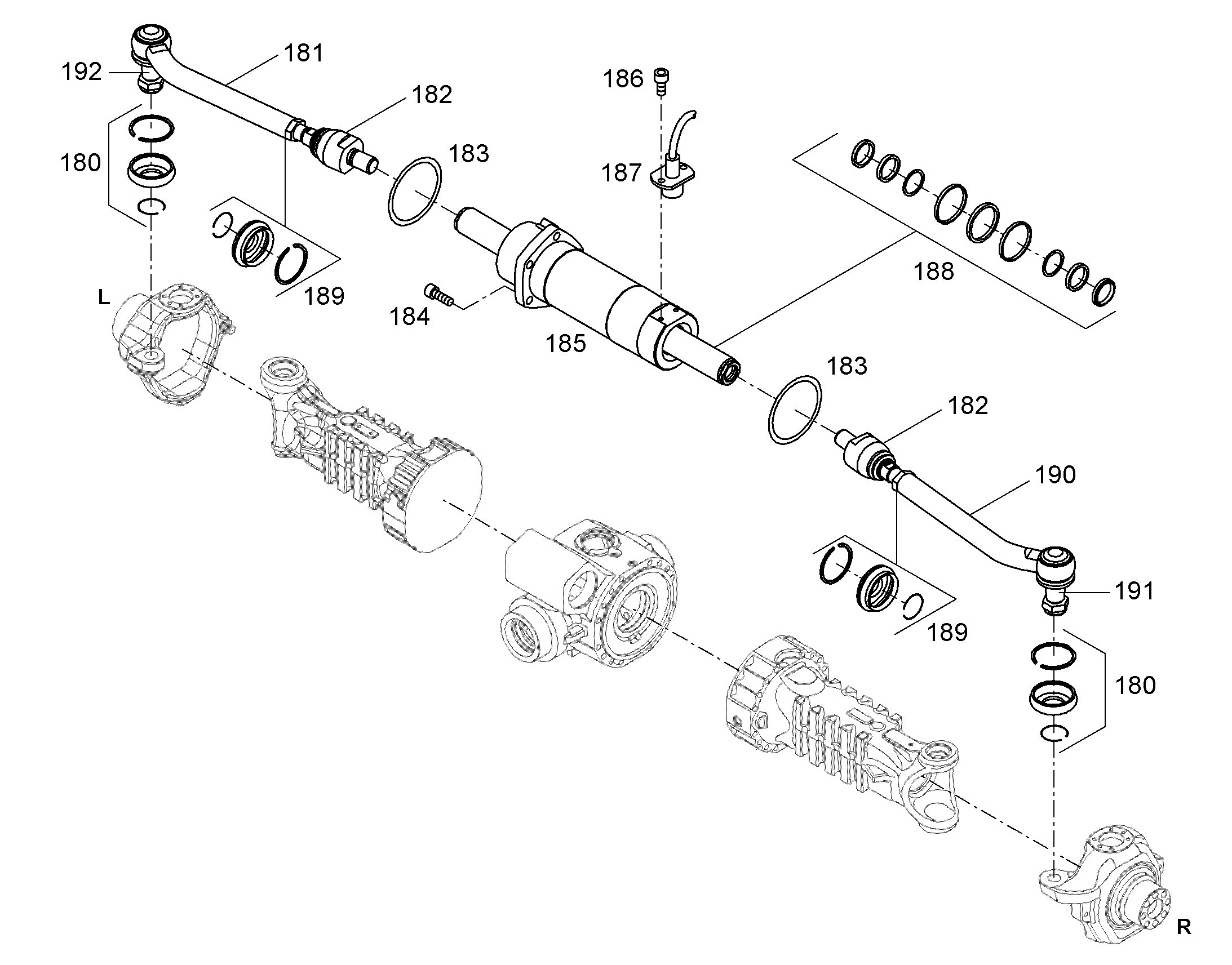 ЦИЛИНДР РУЛЕВОГО УПРАВЛЕНИЯ 12246644 LIEBHERR