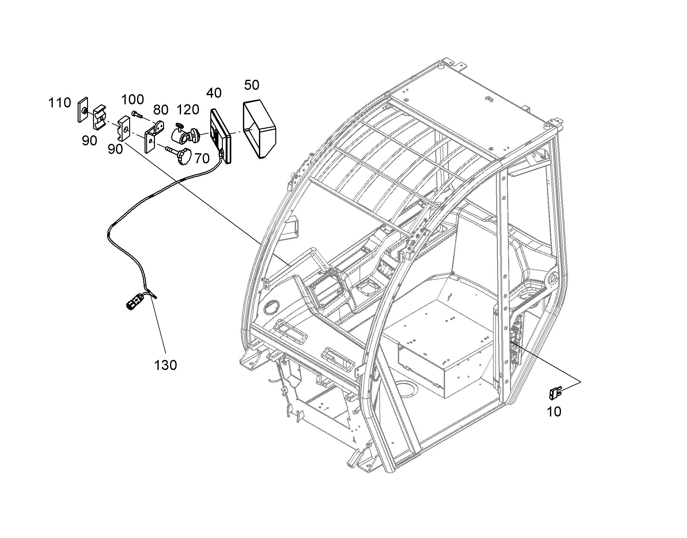 MODIF.HARNESS CAMERA 12853878 LIEBHERR
