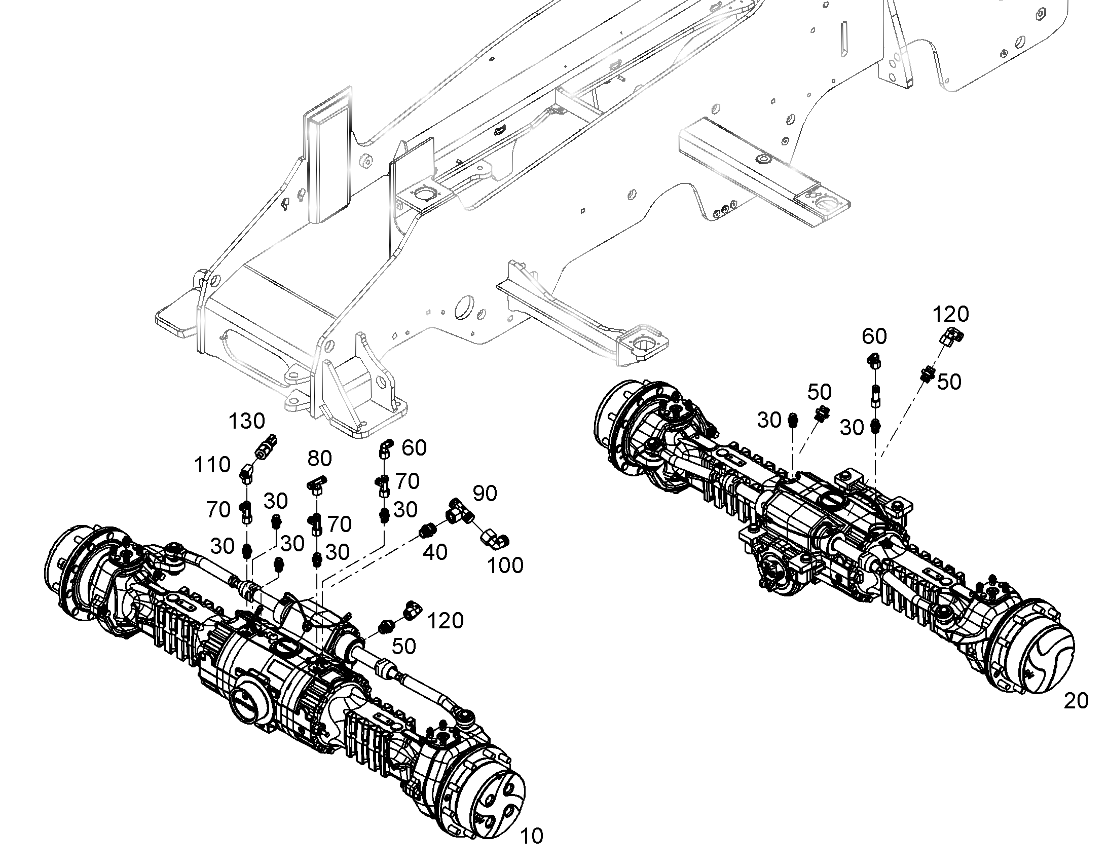 ПЕРЕДНЯЯ ОСЬ 12245860 LIEBHERR