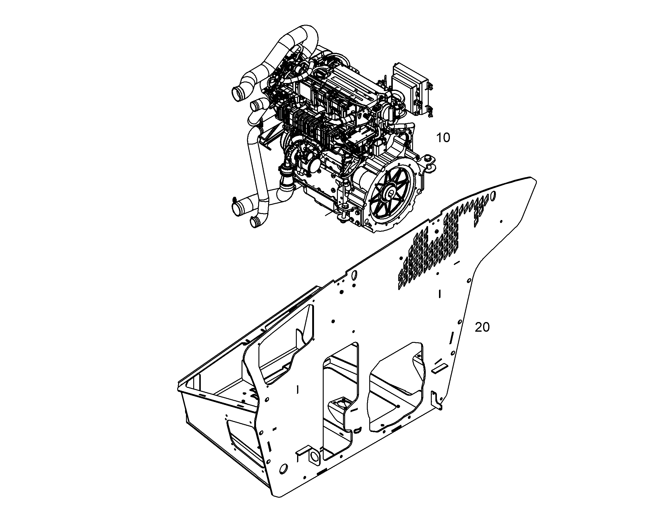 МОНТАЖ ДВИГАТЕЛЯ 12889684 LIEBHERR