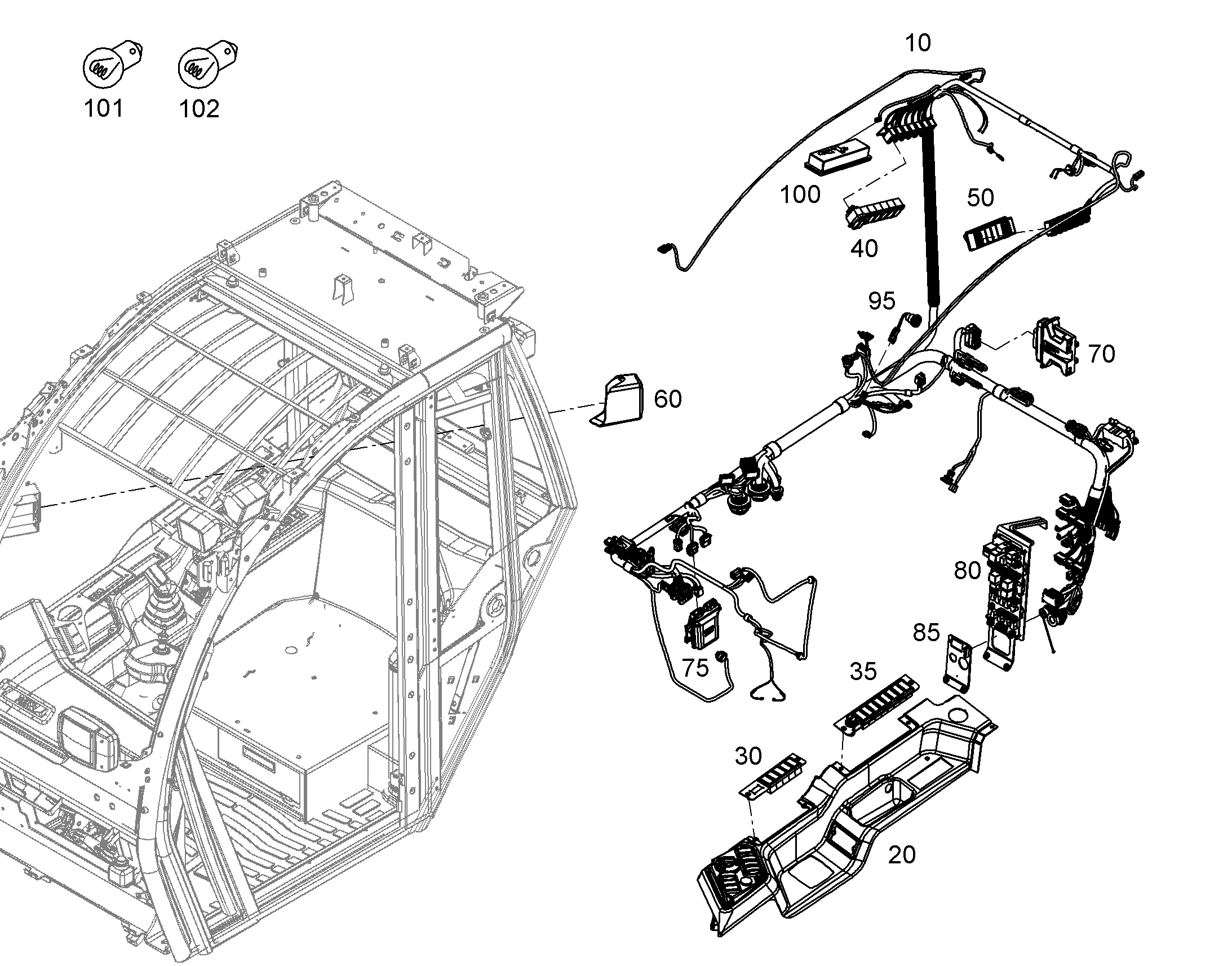 КАБ.КОМПЛЕКТ КАБИНЫ ВОДИТЕЛЯ W-PF2-P-F 12896605 LIEBHERR