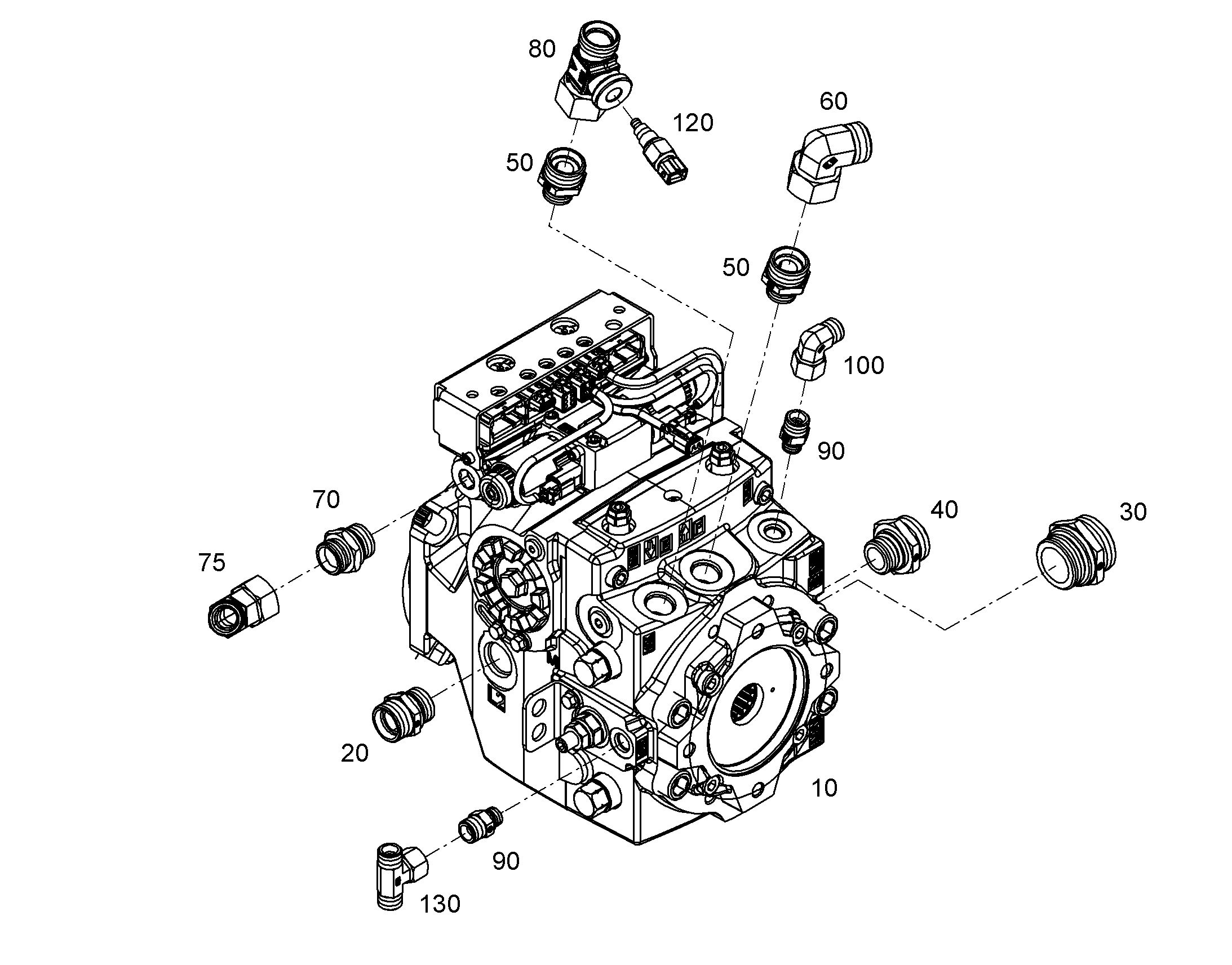 НАСОС АКСИАЛЬНОПОРШНЕВОЙ РЕГ. H1 P 100 100cm³/U 12253077 LIEBHERR