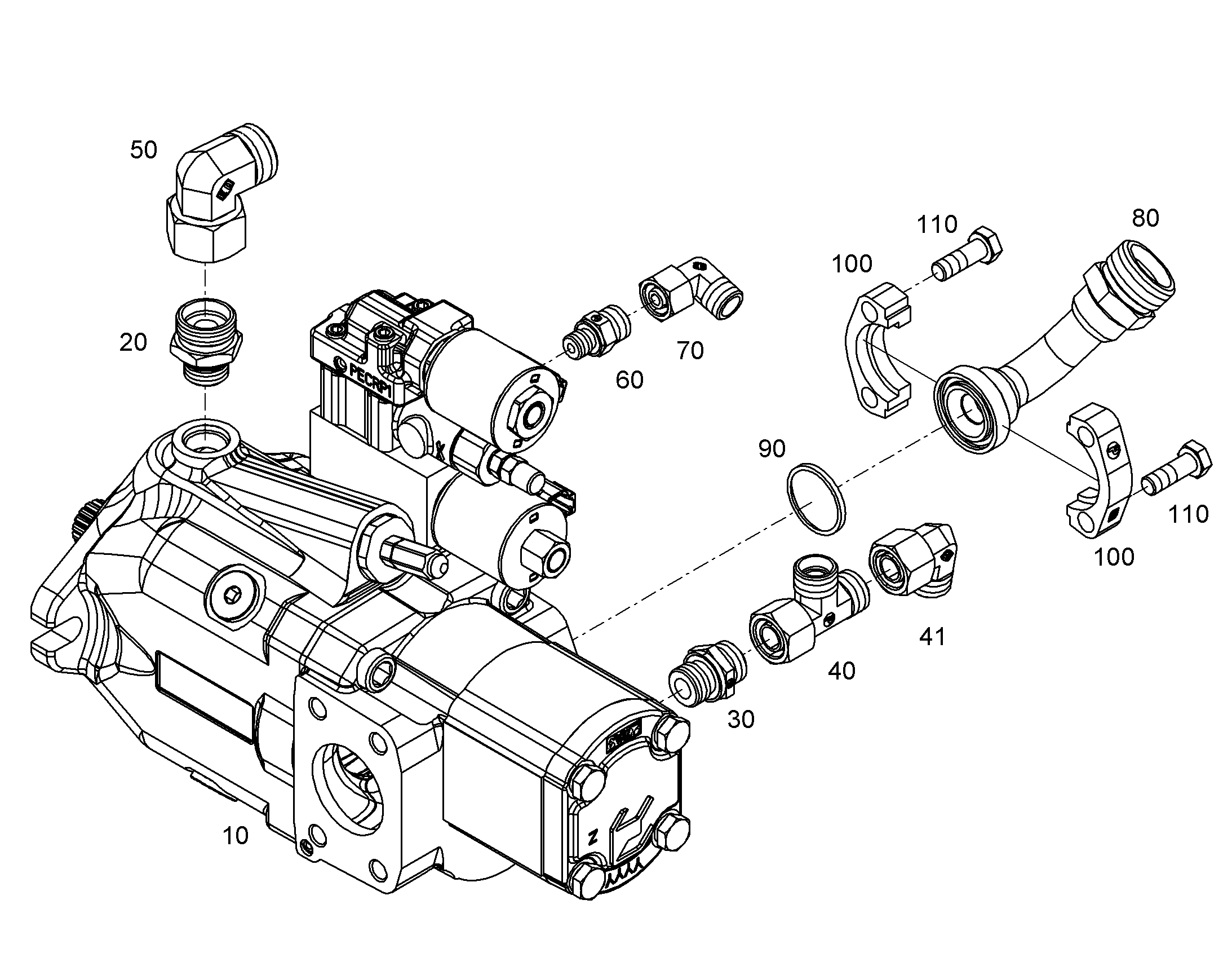 СДВОЕННЫЙ НАСОС MVP+PLP 84+16,85cm³/U 12244303 LIEBHERR