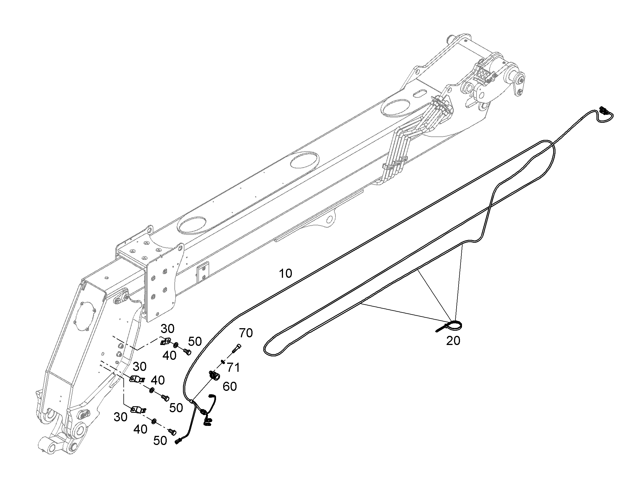 КАБЕЛЬН. КОМПЛ. КОНСОЛИ W-PF3-7M 12504505 LIEBHERR