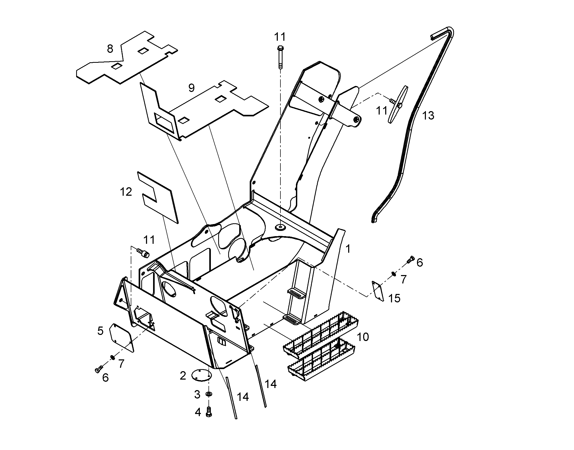 КОВРИК РЕЗИНОВЫЙ 12457084 LIEBHERR