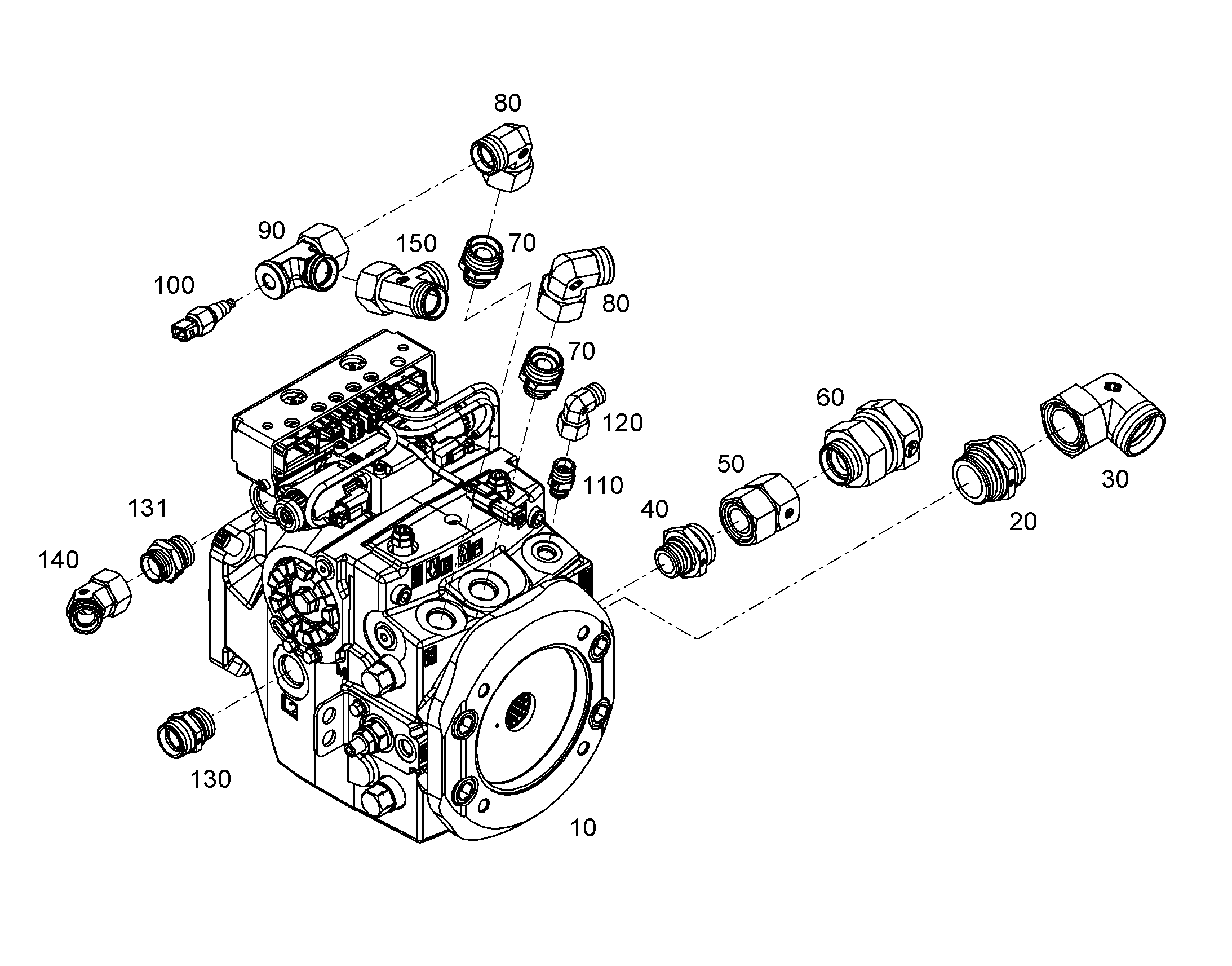 НАСОС АКСИАЛЬНОПОРШНЕВОЙ РЕГ. H1 P 100 100cm³/U 12253078 LIEBHERR