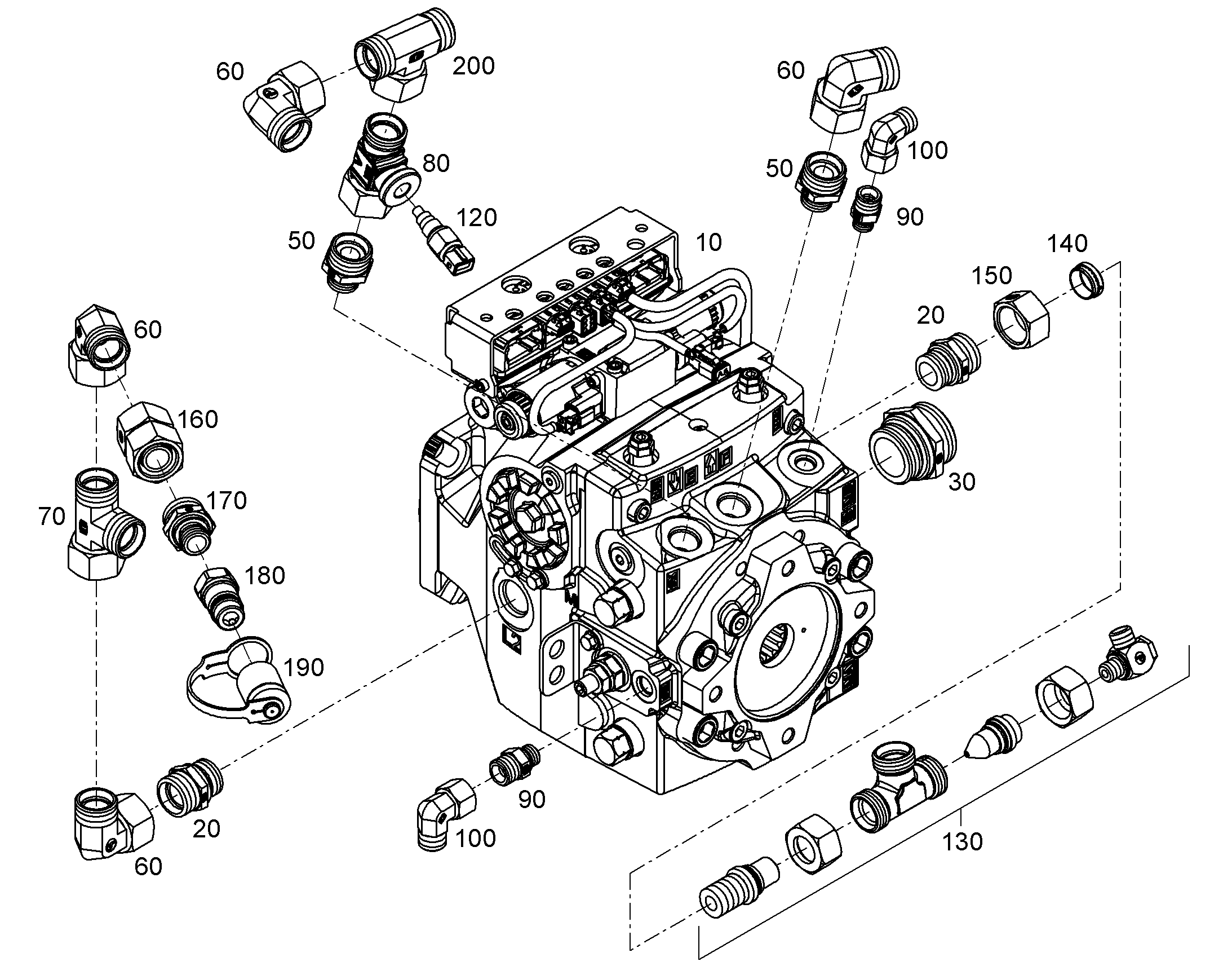 НАСОС АКСИАЛЬНОПОРШНЕВОЙ РЕГ. H1 P 100 100cm³/U 12257810 LIEBHERR