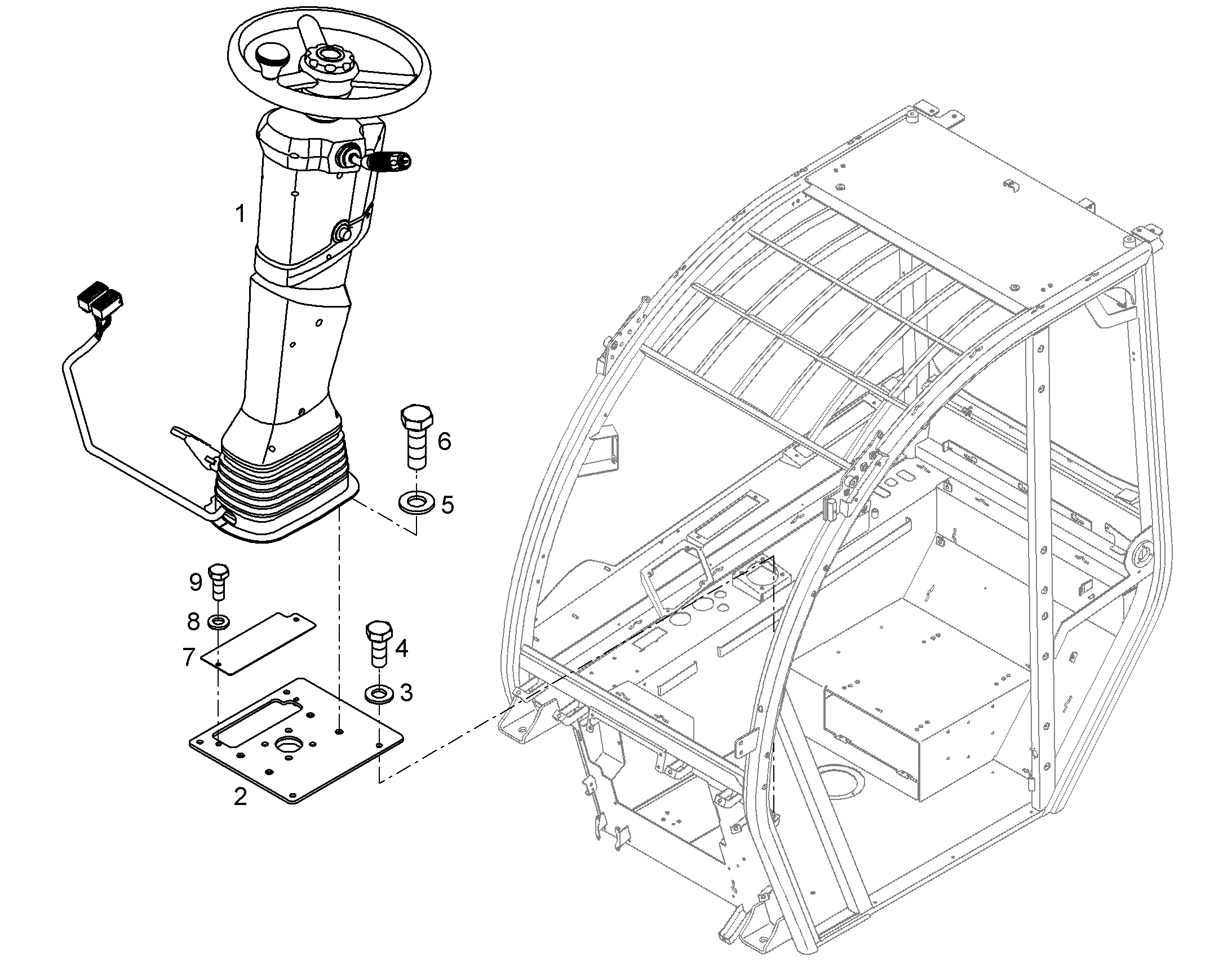 КОЛОНКА РУЛЕВАЯ 13407315 LIEBHERR