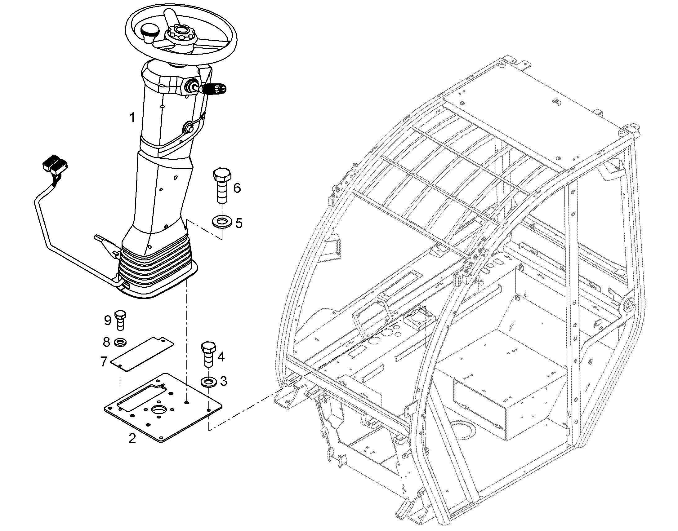 КОЛОНКА РУЛЕВАЯ 13407313 LIEBHERR