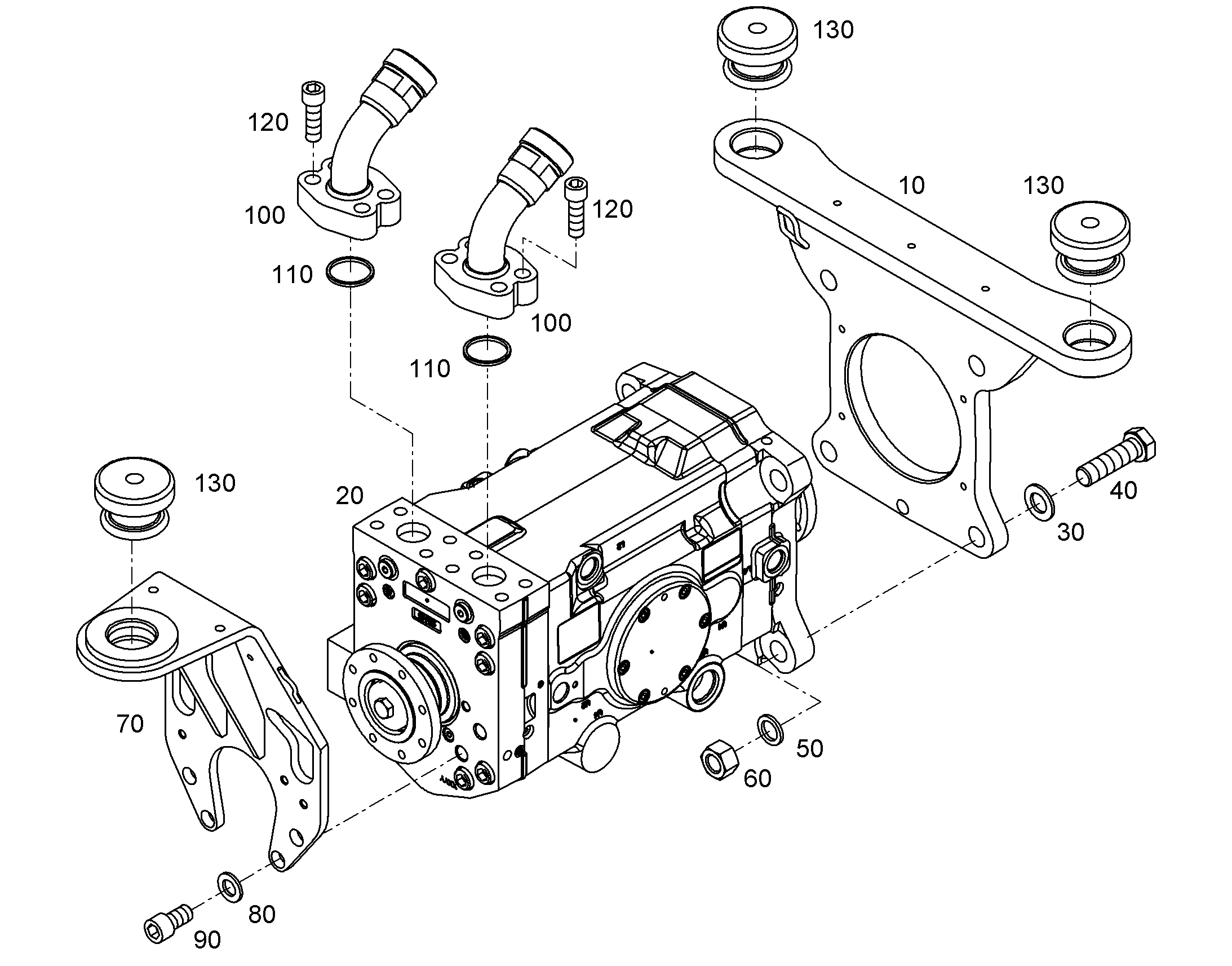 КРЕПЛЕНИЕ 12966298 LIEBHERR