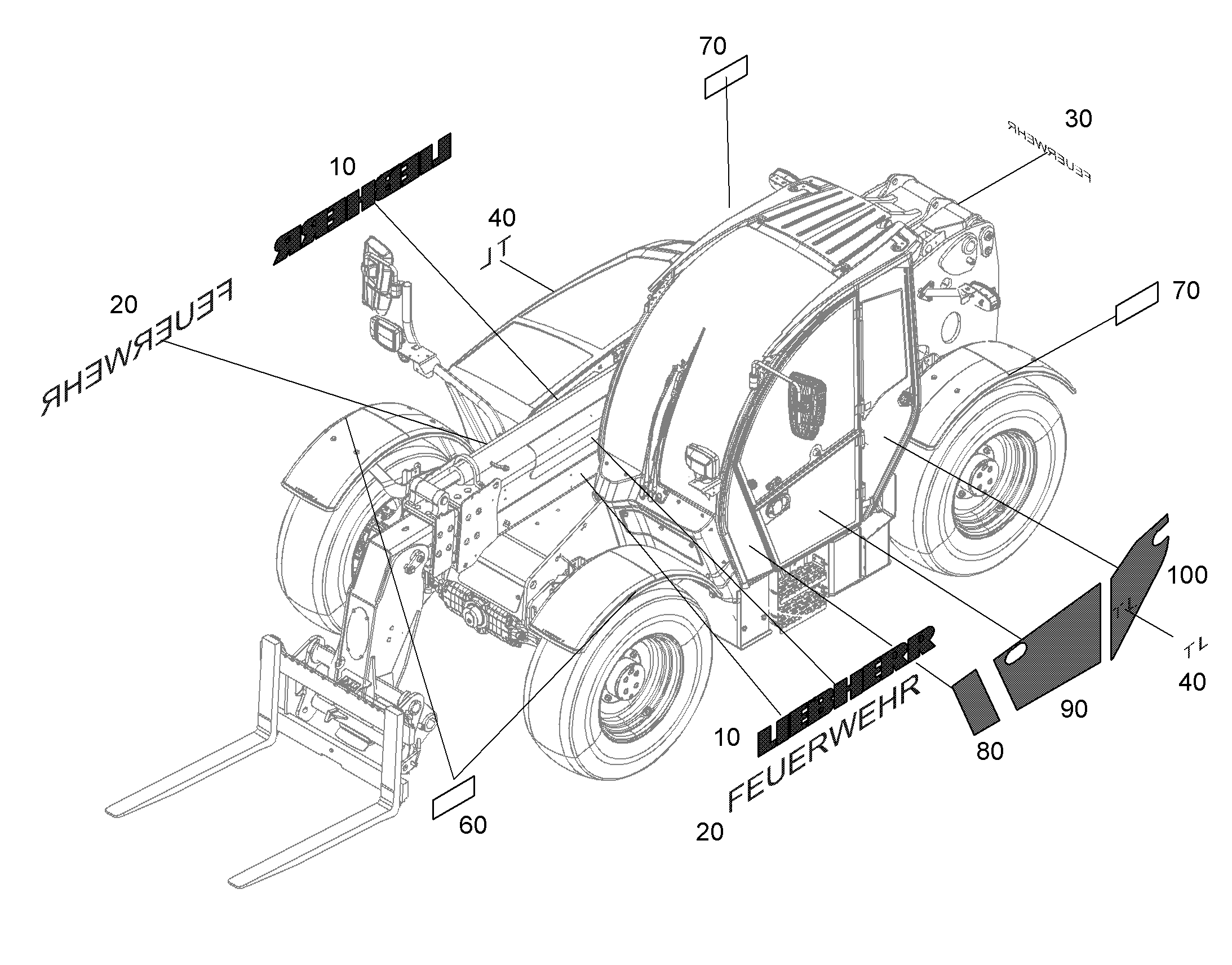 НАКЛЕЙКА 13540905 LIEBHERR