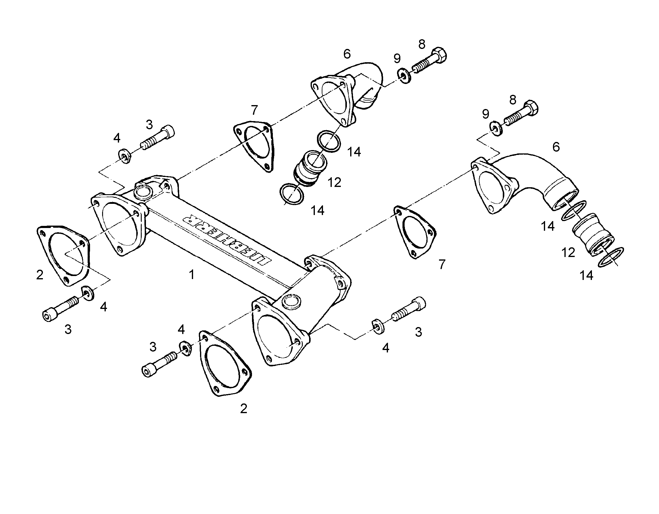 ЛИНИЯ СОЕД. МОНТИРОВАНА 9883242 LIEBHERR