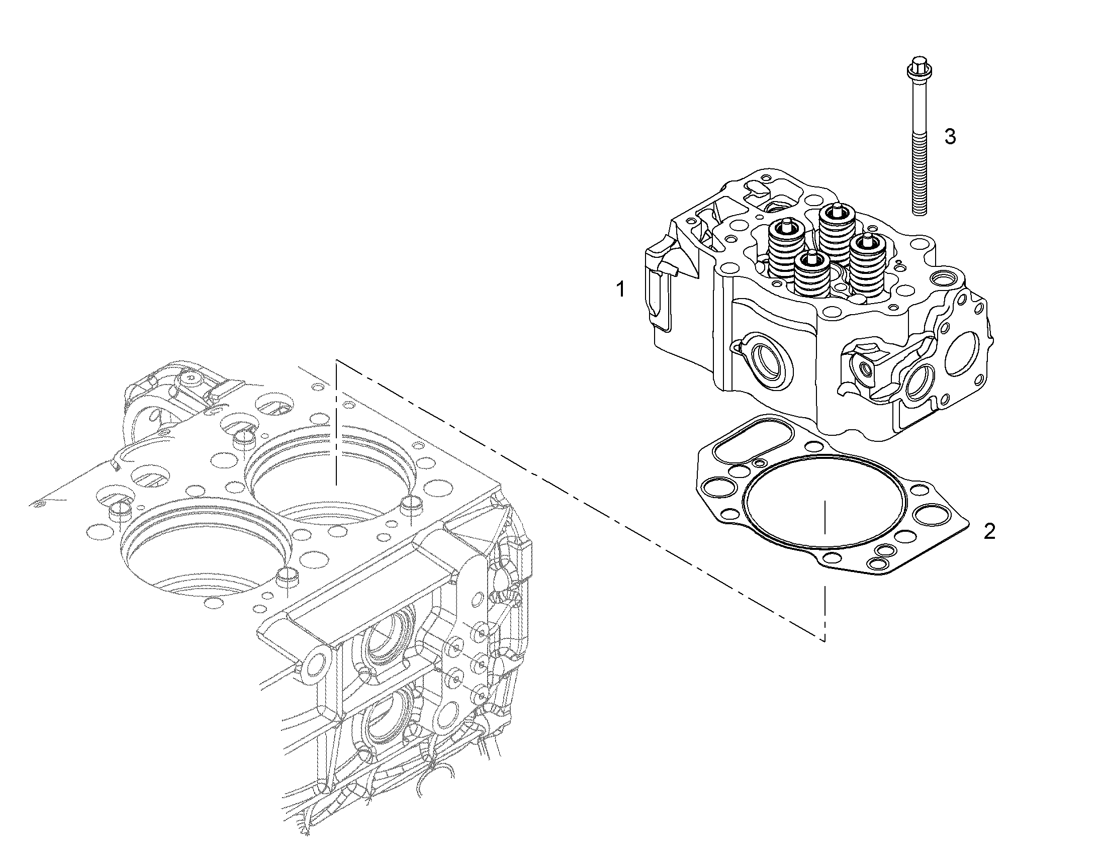 ГОЛОВКА БЛОКА ЦИЛ. МОНТИРОВАНА 10137282 LIEBHERR