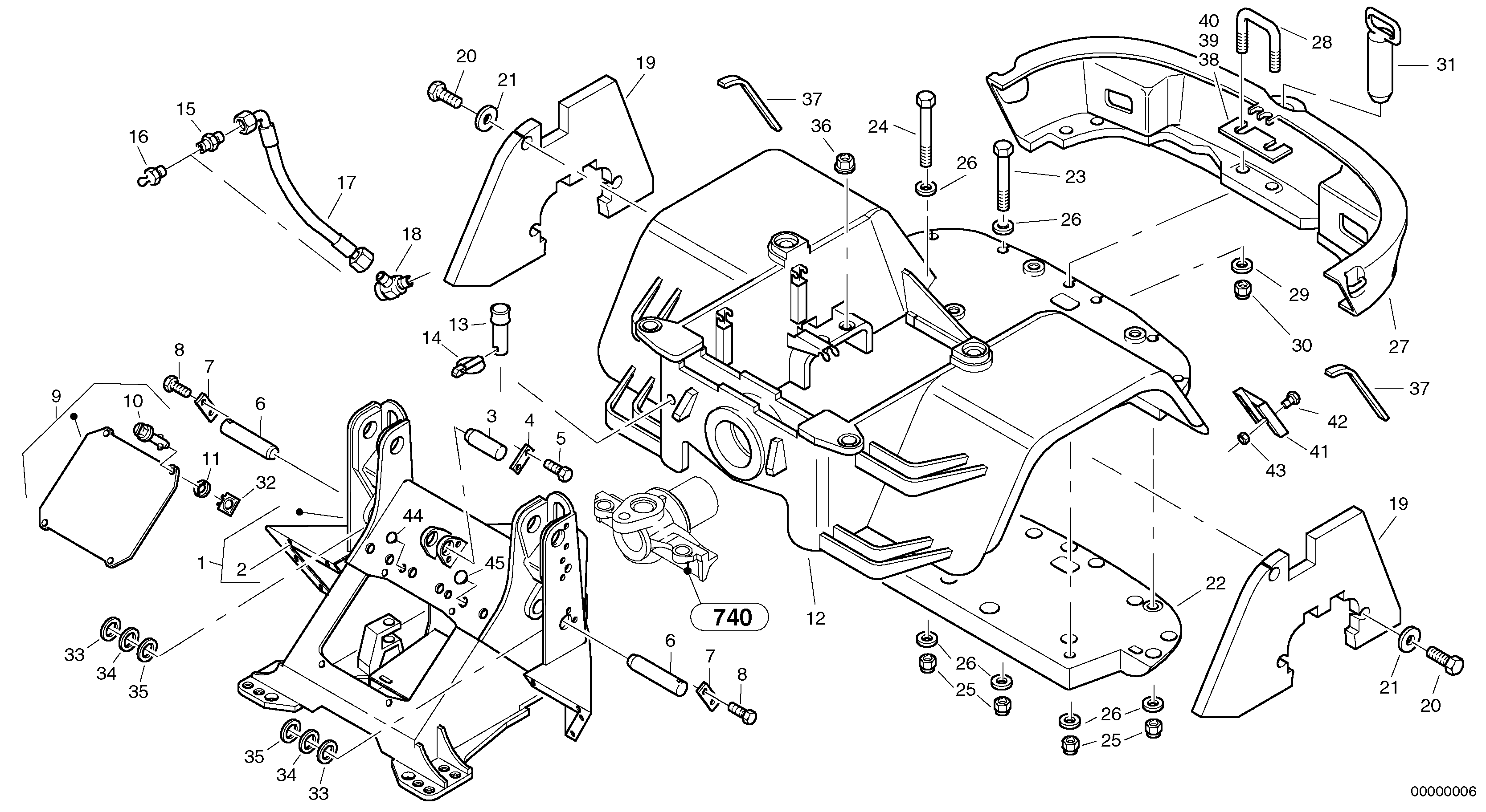 Frame, rear part ZM2814213 VOLVO