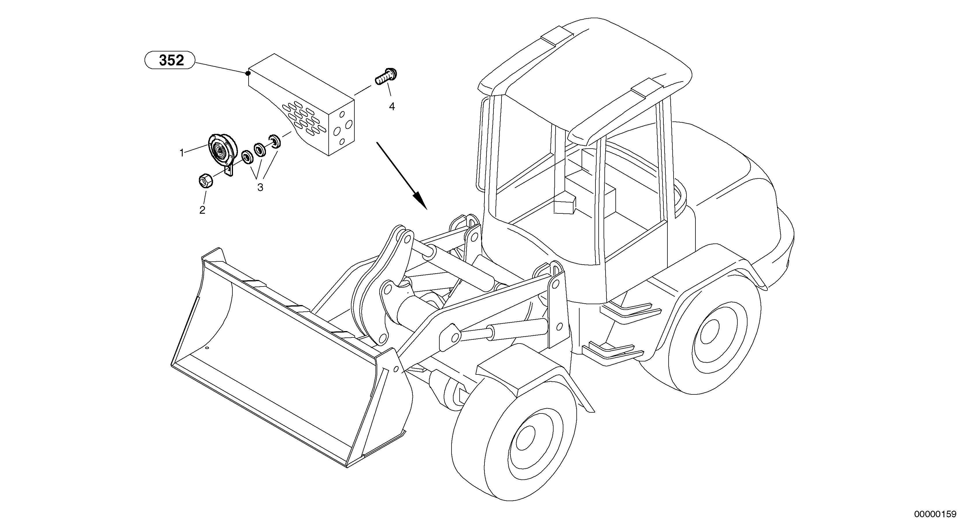 Tilt bearing VOE11117464 VOLVO