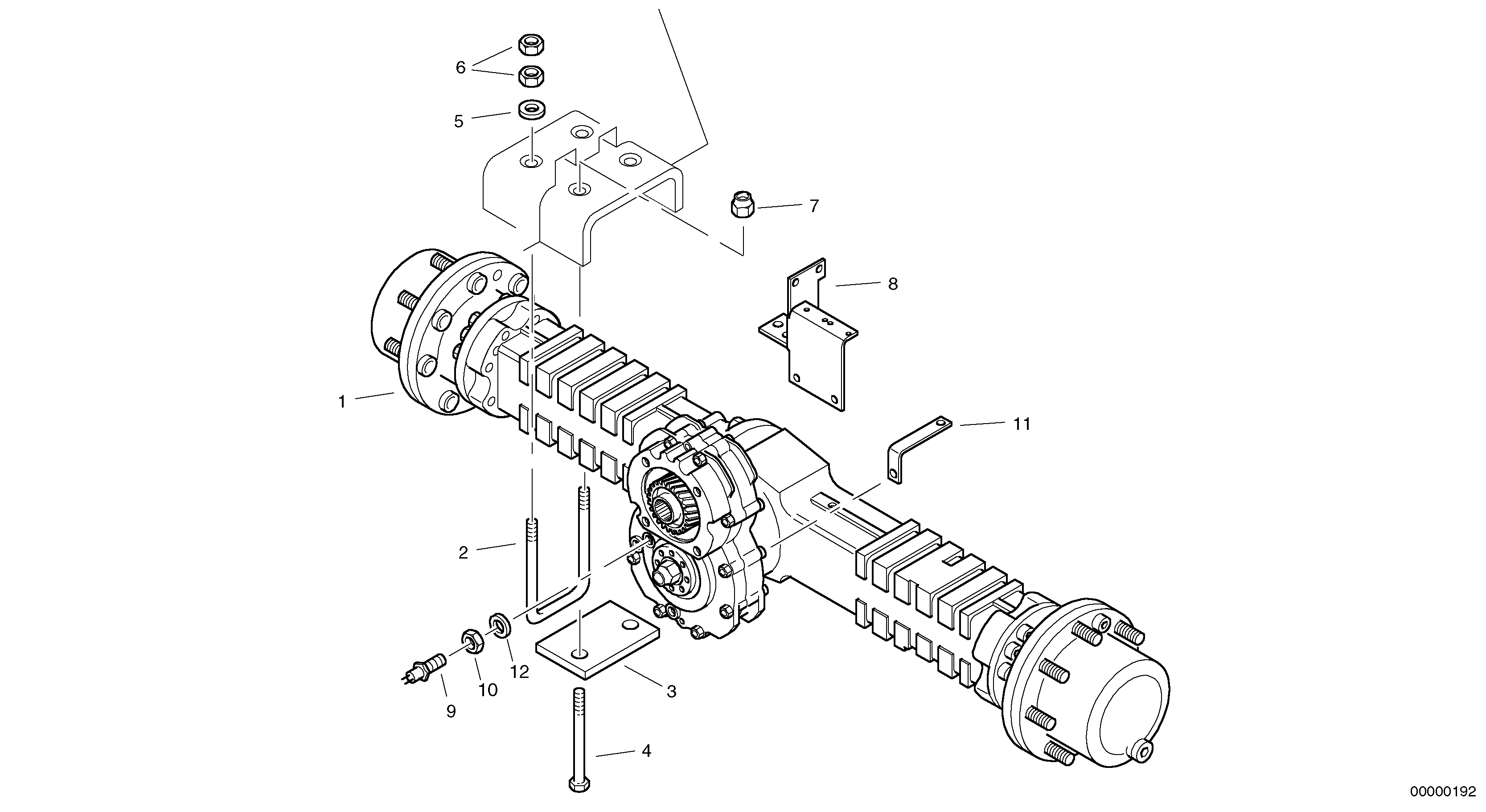 Axle with gearbox, cpl. ZM2813986 VOLVO