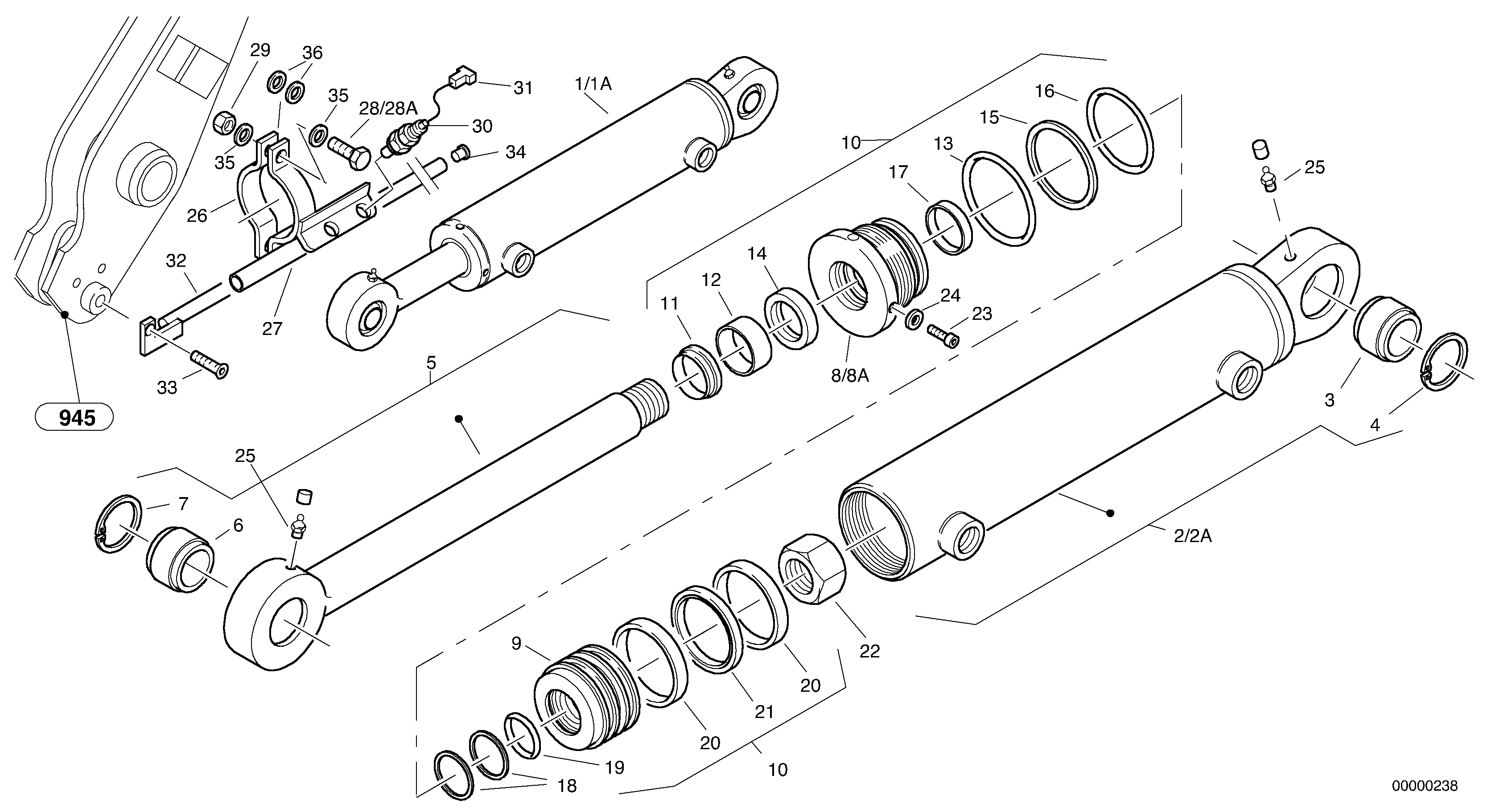 Mounting rail VOE973244 VOLVO