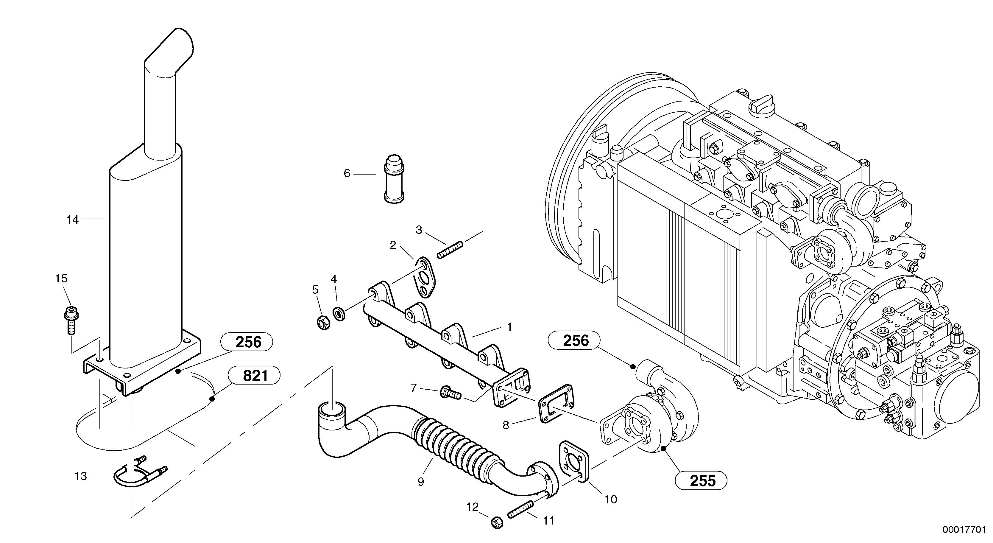 Mounting rail VOE20405609 VOLVO