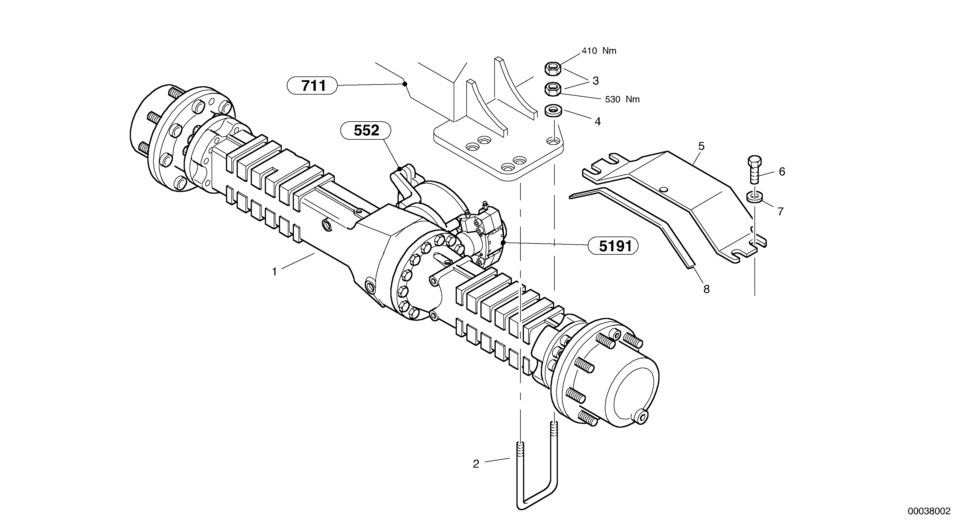 Axle, cpl. ZM2813983 VOLVO
