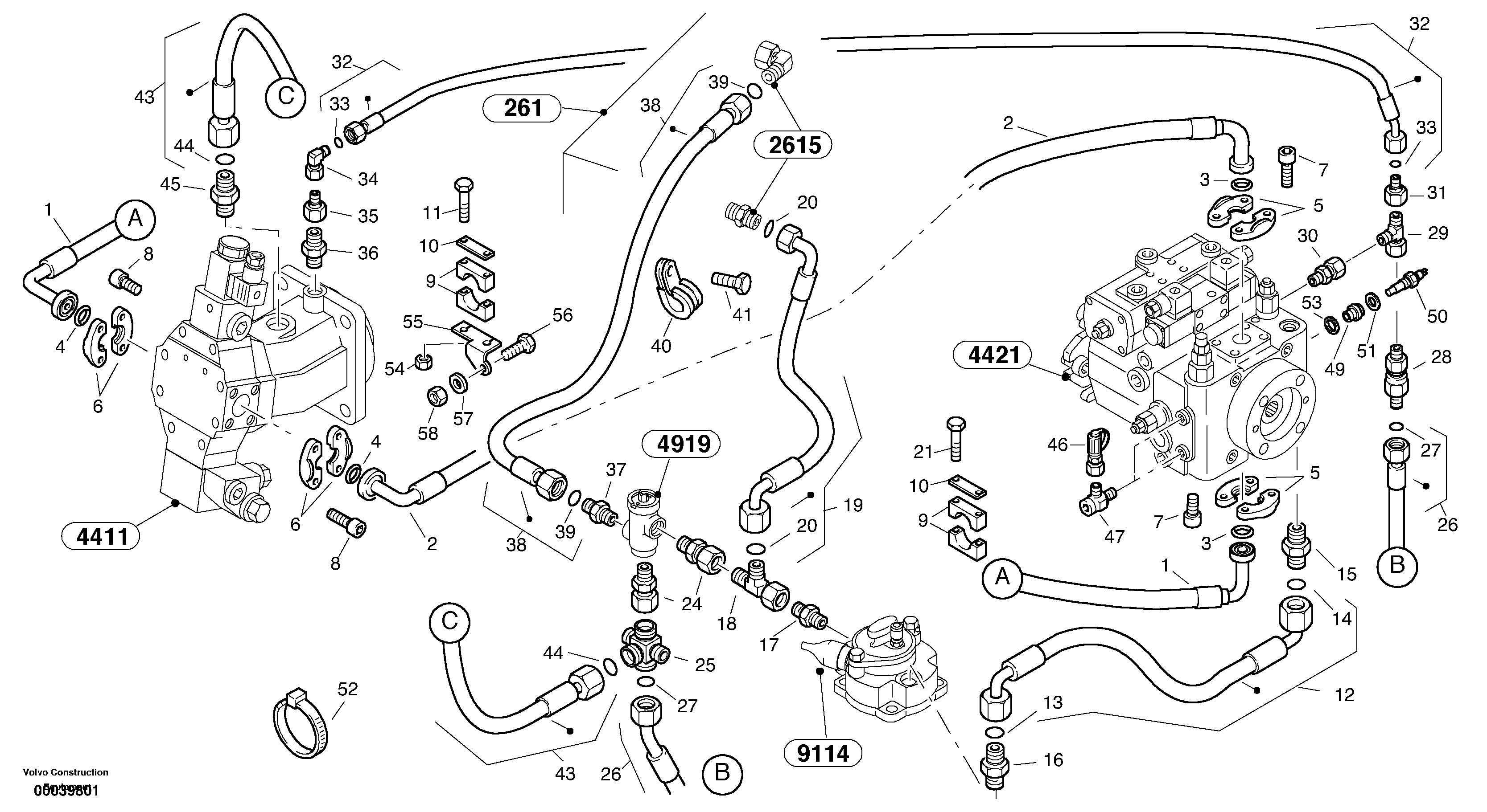 Mounting rail VOE970976 VOLVO