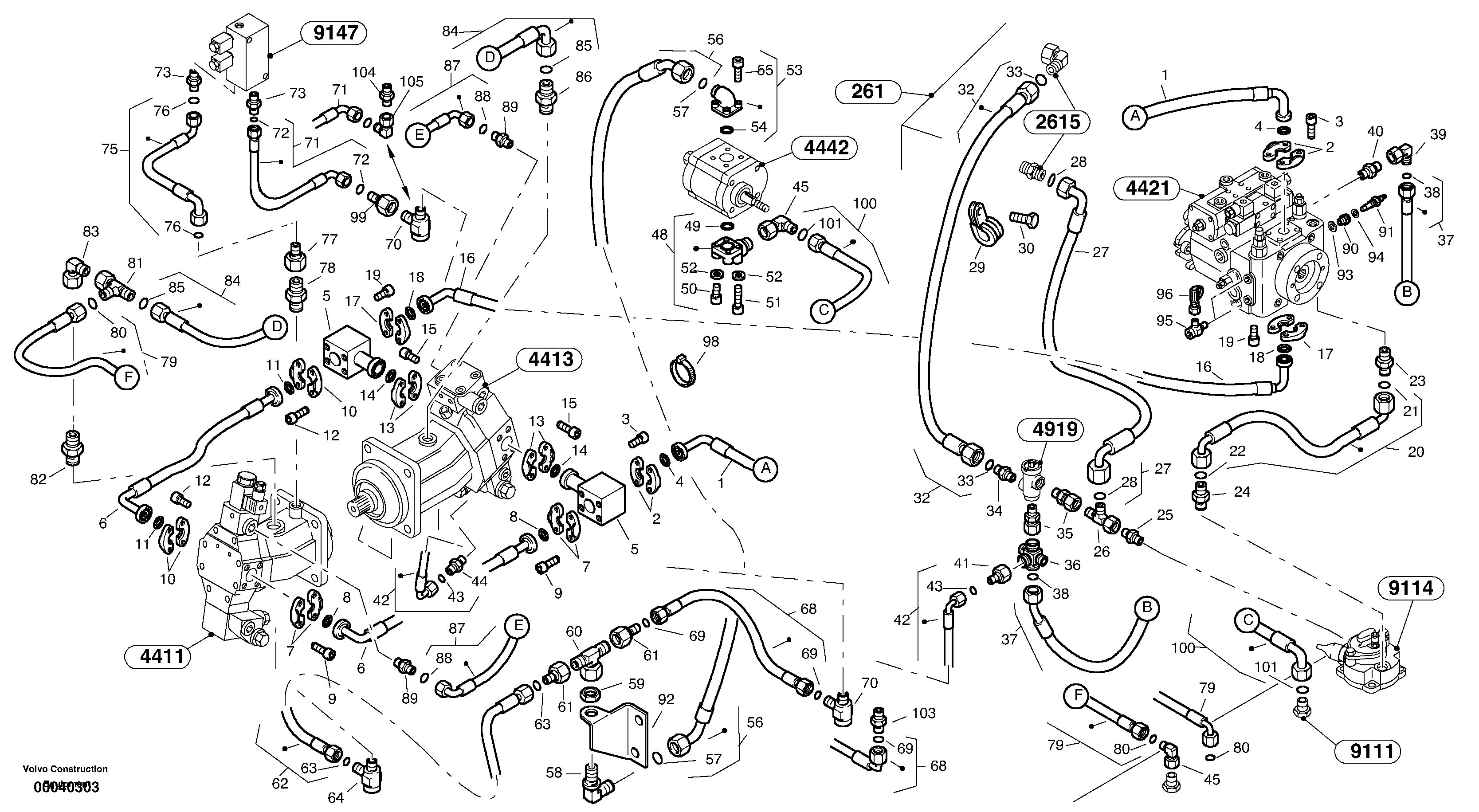 Timing gear casing VOE11306945 VOLVO