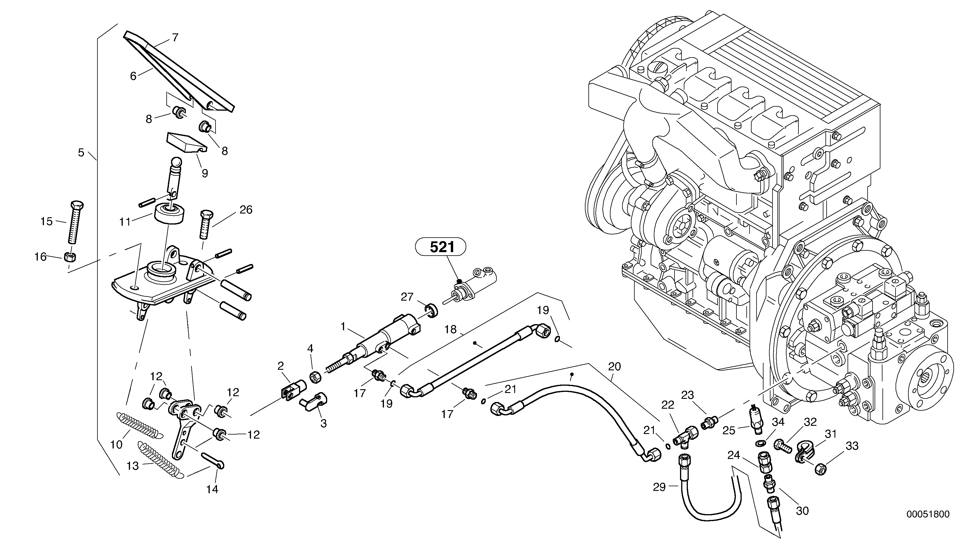 Mounting rail VOE968973 VOLVO