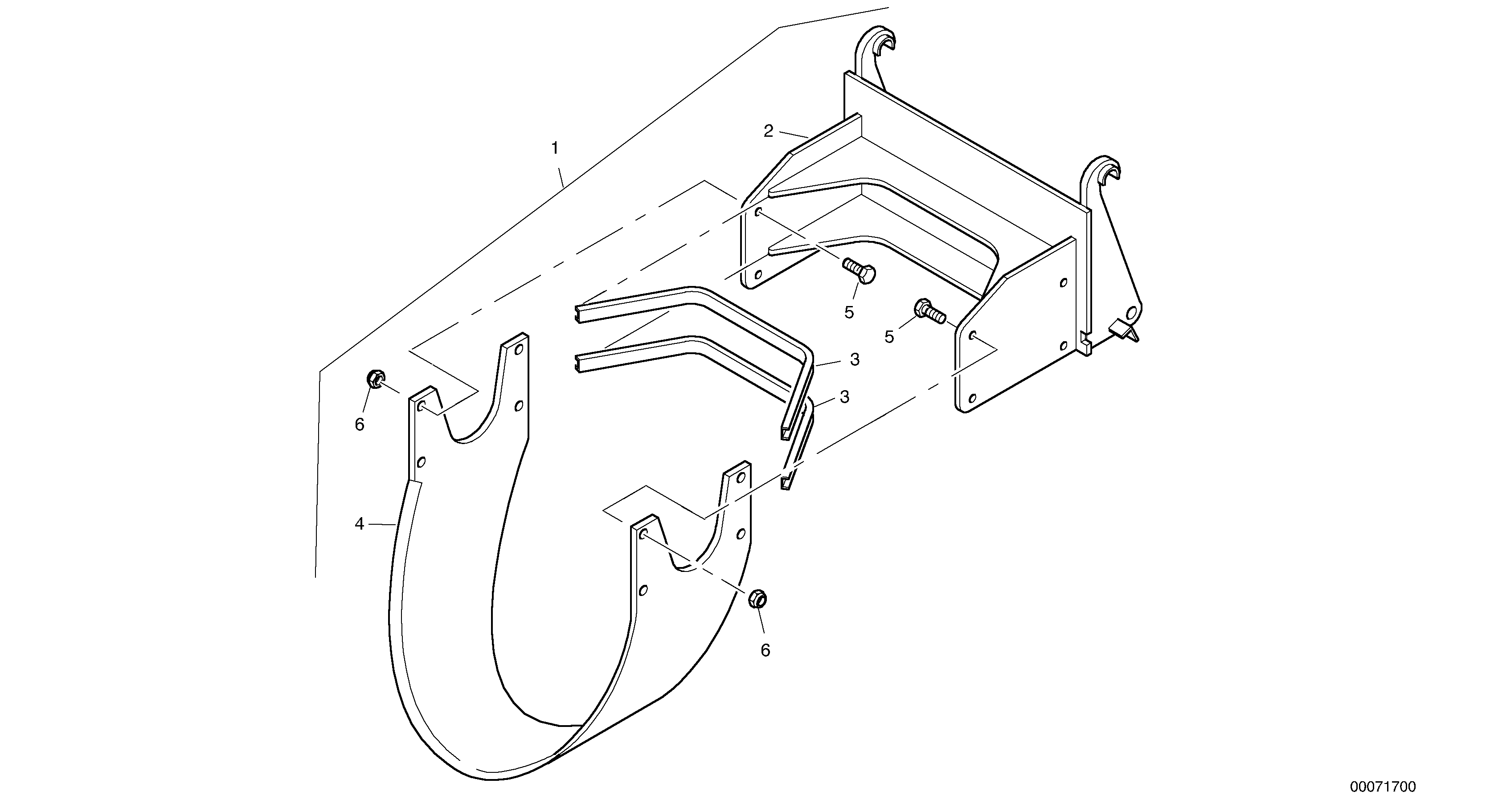 Mounting rail VOE11305887 VOLVO