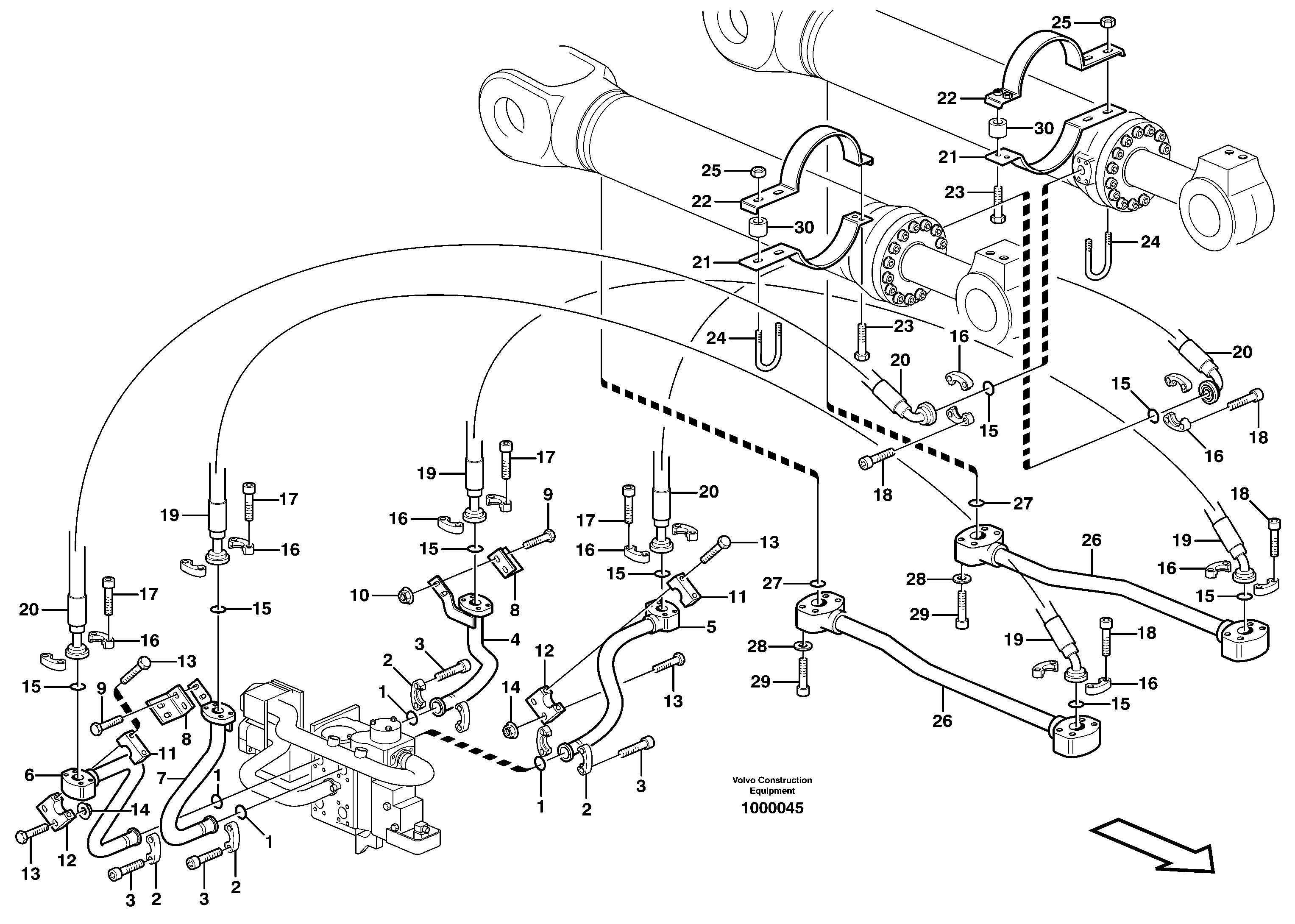 Mounting rail VOE13971004 VOLVO